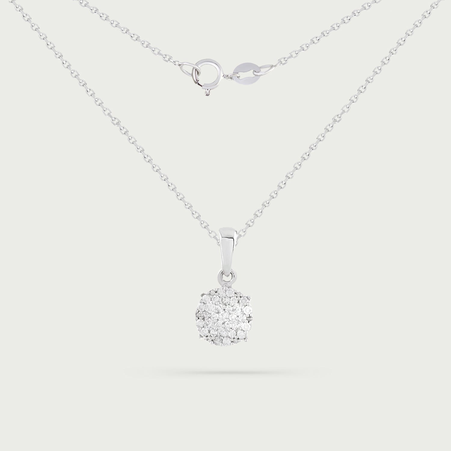 Halo Whisper Diamond Necklace