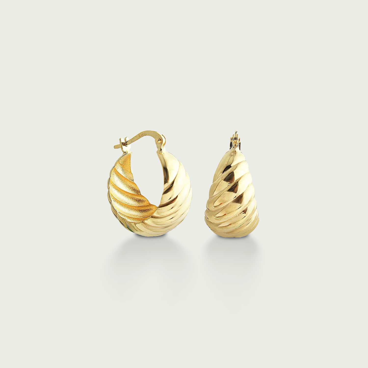 Never Be Late Gold Hoop Earrings