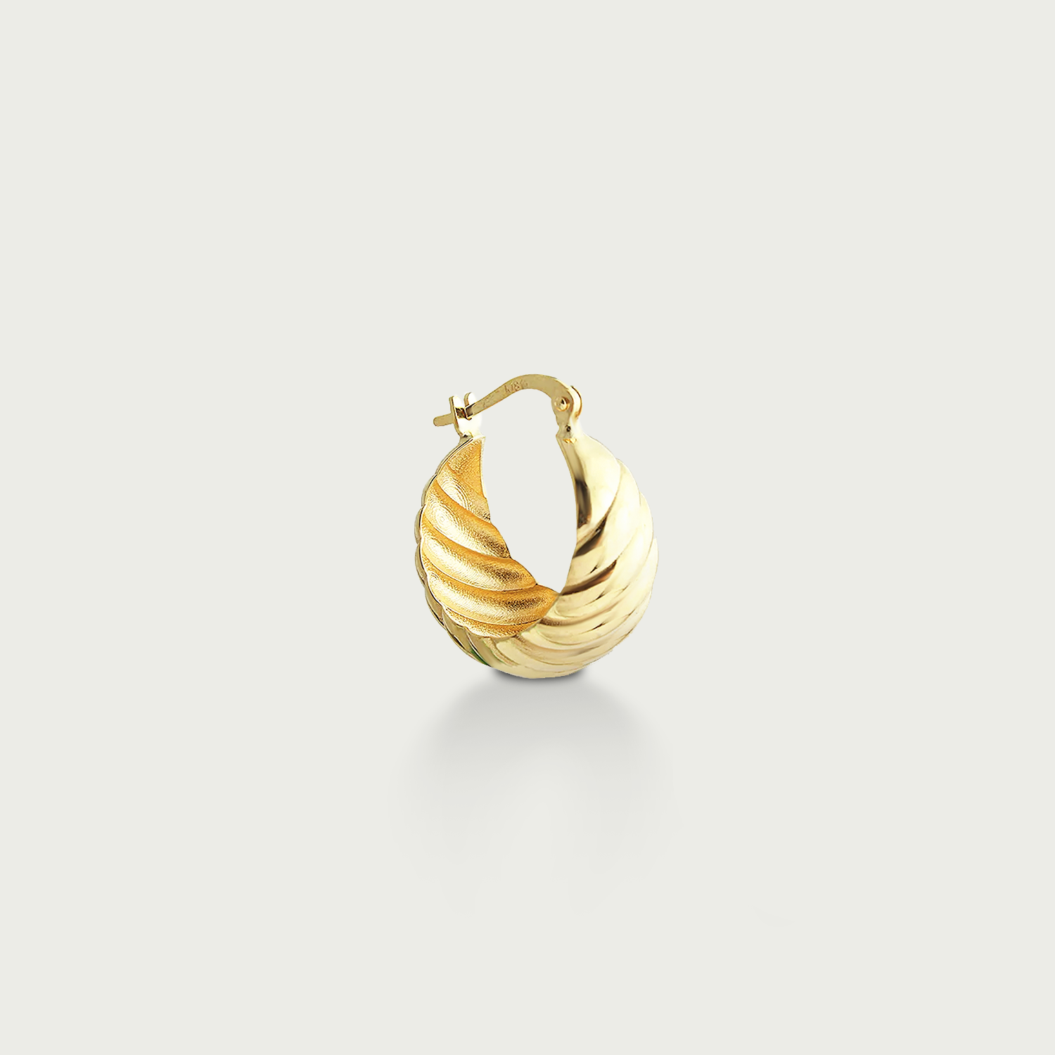 Never Be Late Gold Hoop Earrings