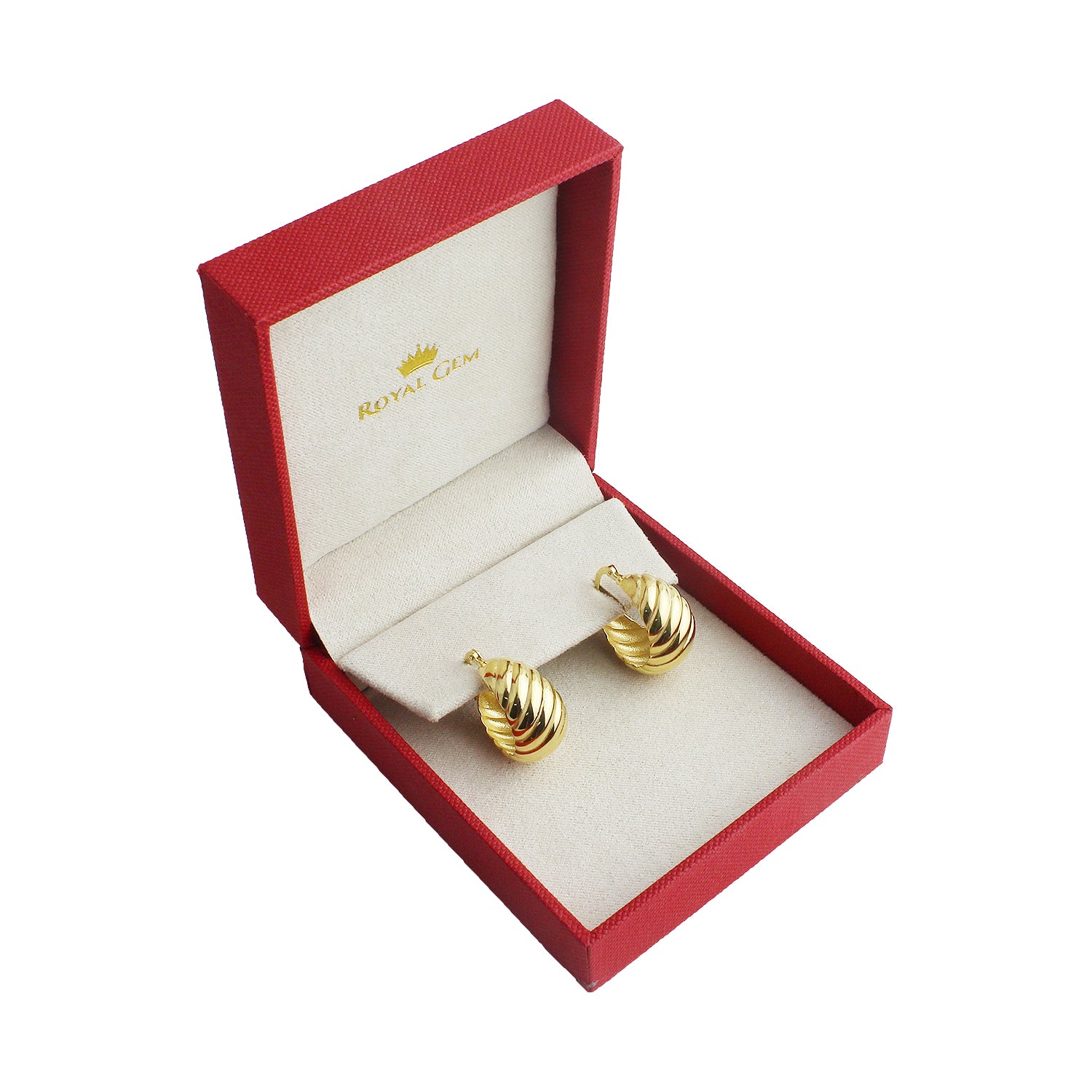 Never Be Late Gold Hoop Earrings