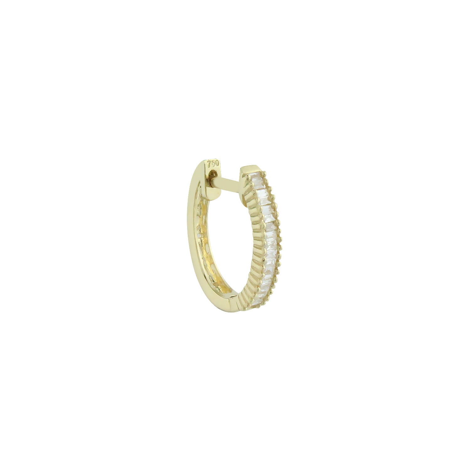 Dream and Believe Diamond Hoop Earrings
