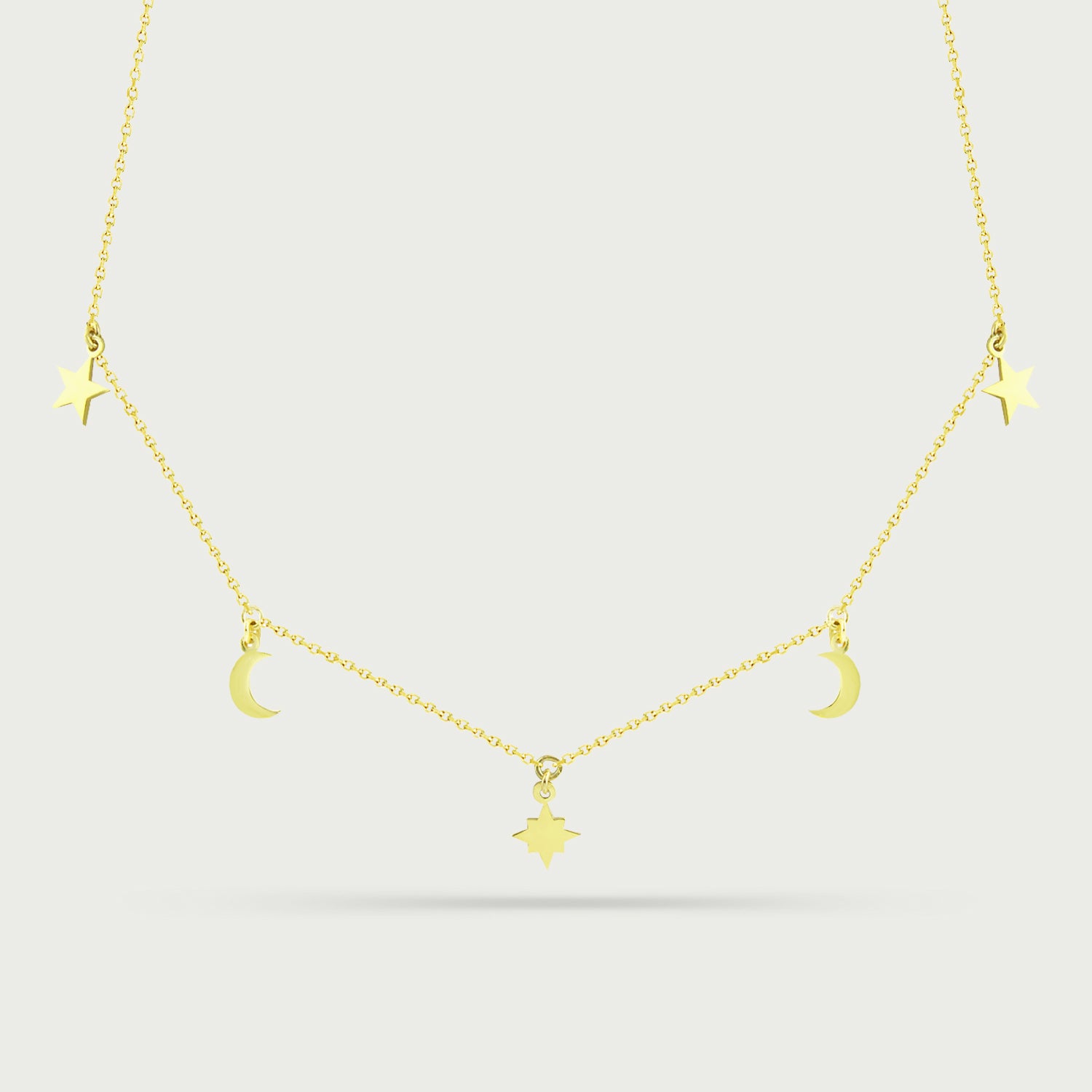 Lunar Charm Gold Necklace
