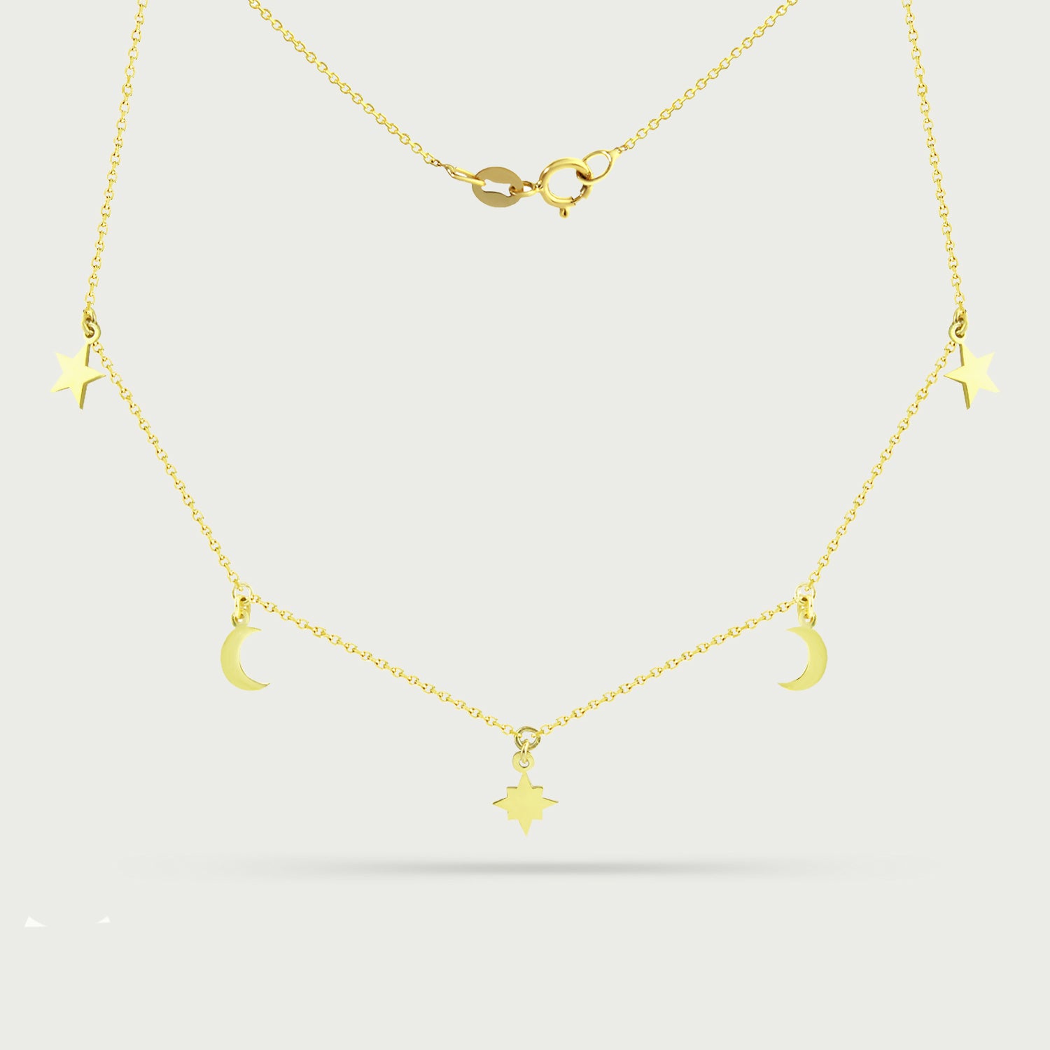Lunar Charm Gold Necklace