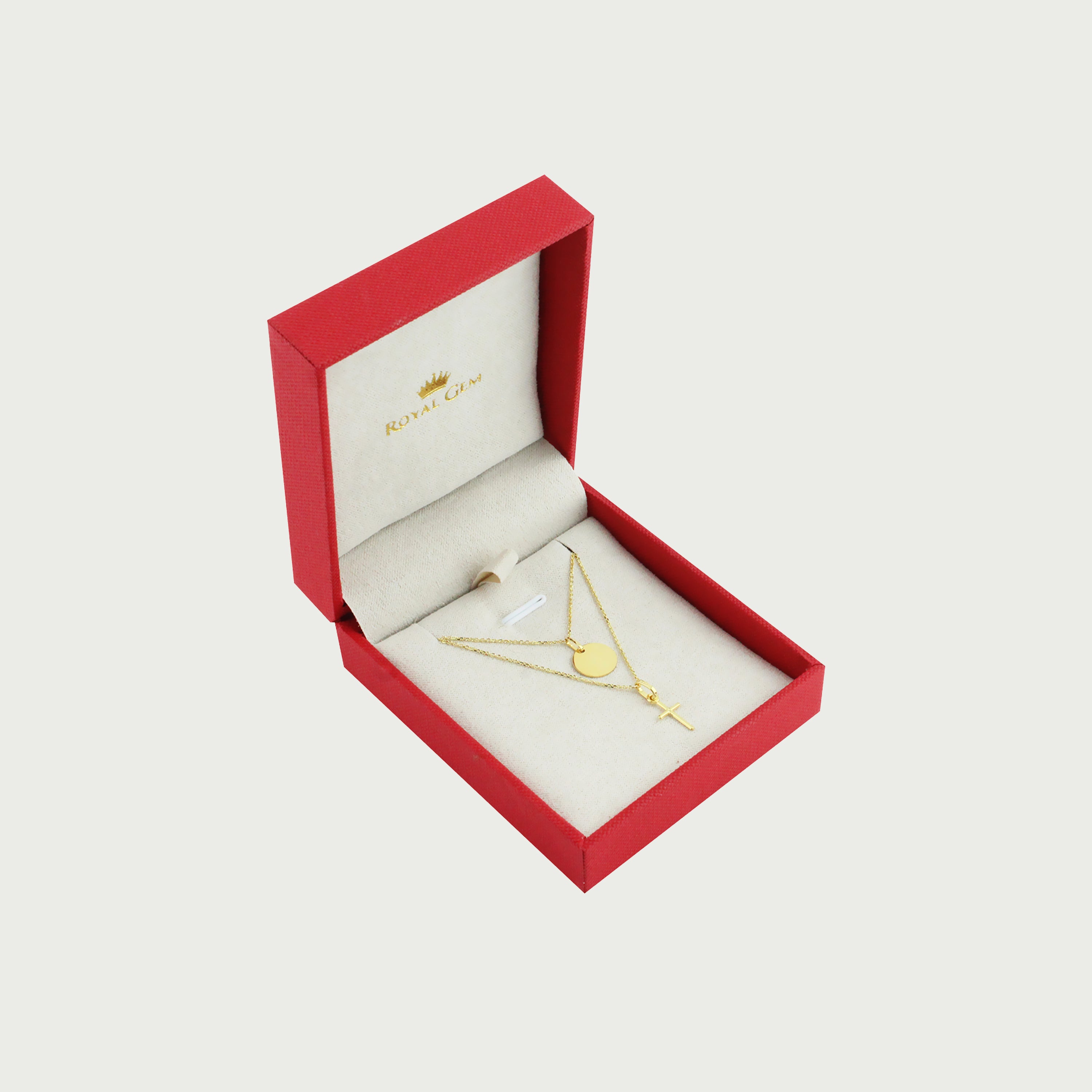 Disc Cross Necklace