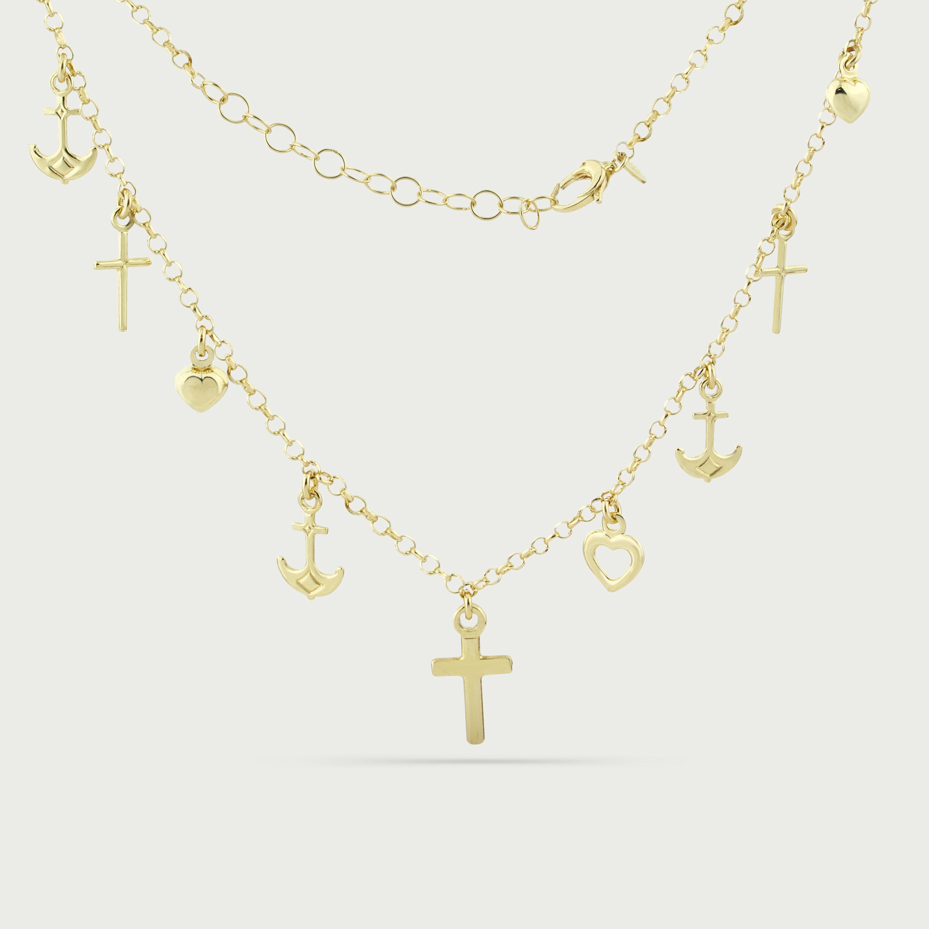 Divine Charms Gold Necklace