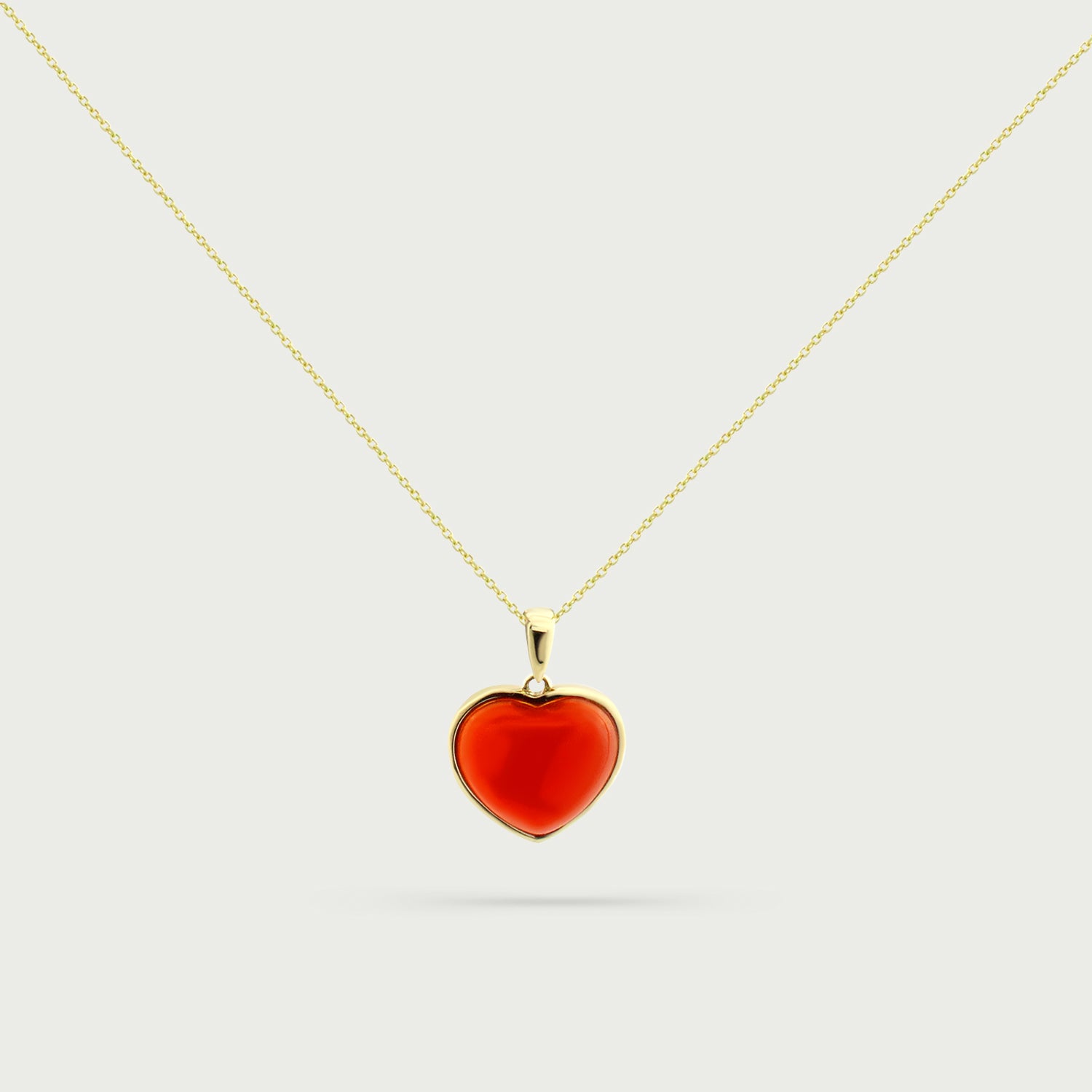 Tender Heart Red Agate Necklace