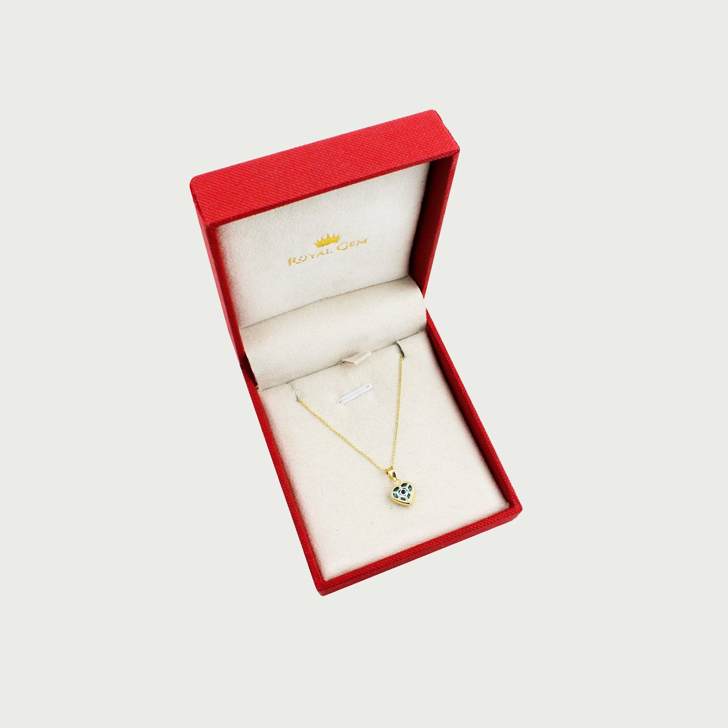 Evil Eye Heart Gold Necklace