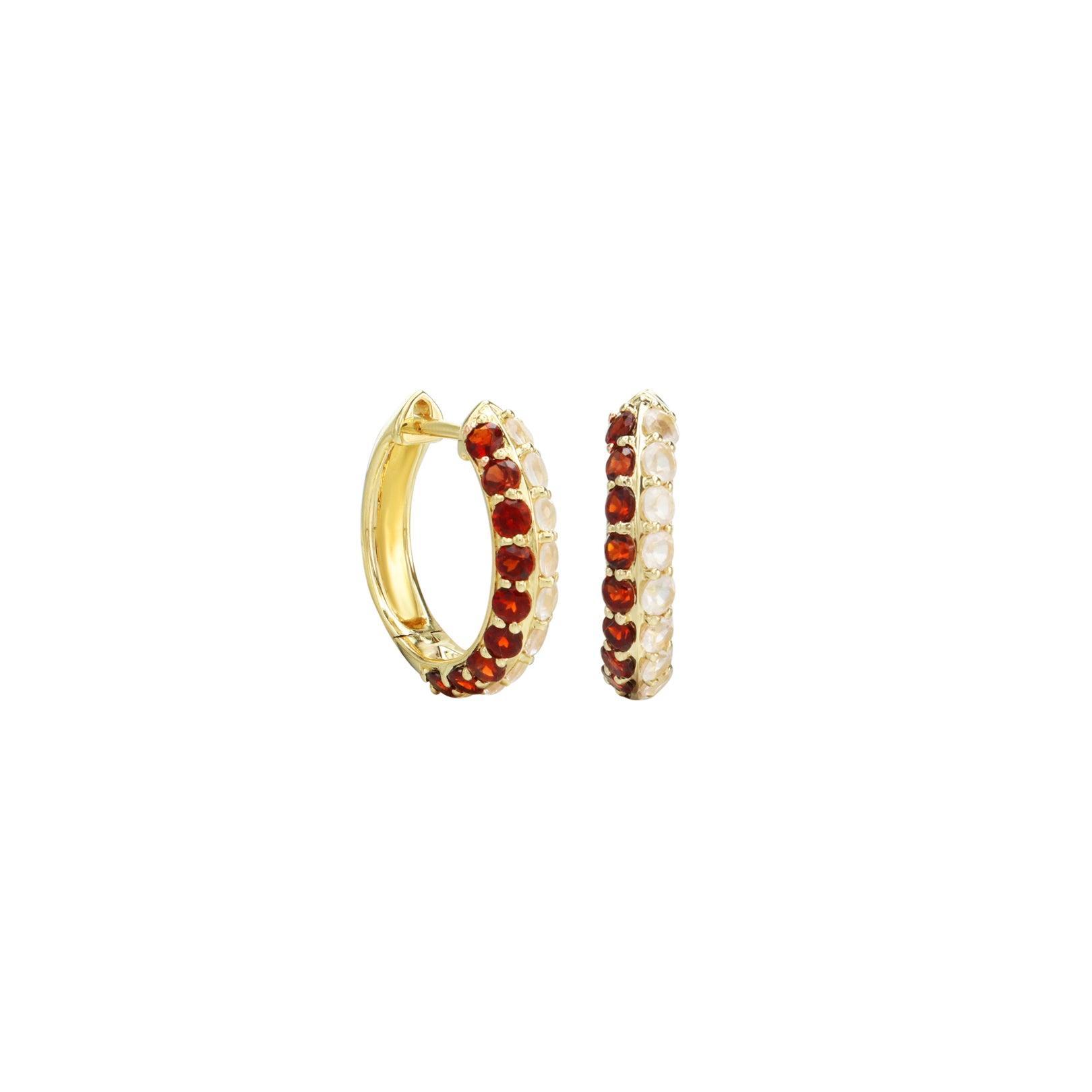 It's Wine O'Clock Duo Gemstone Hoop Earrings