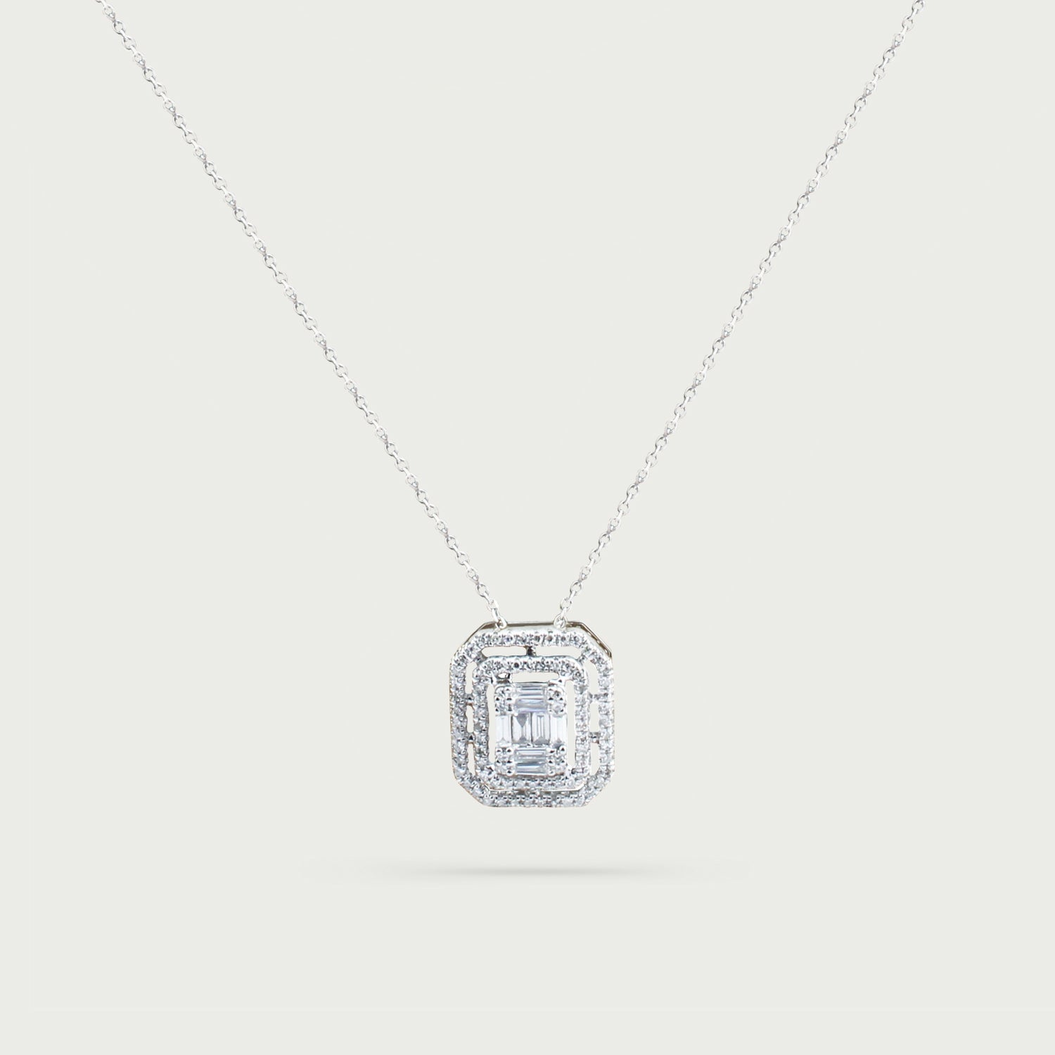 Brilliance Frame Diamond Necklace