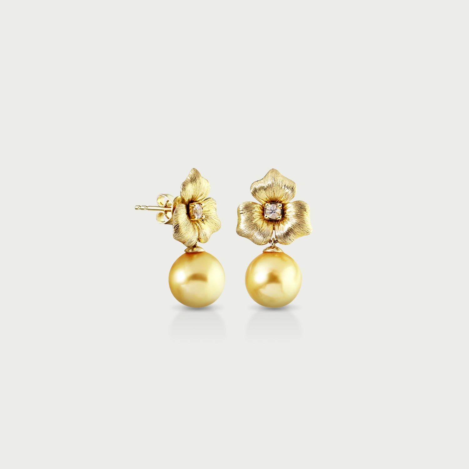 Champagne Pearl Dangling Earrings