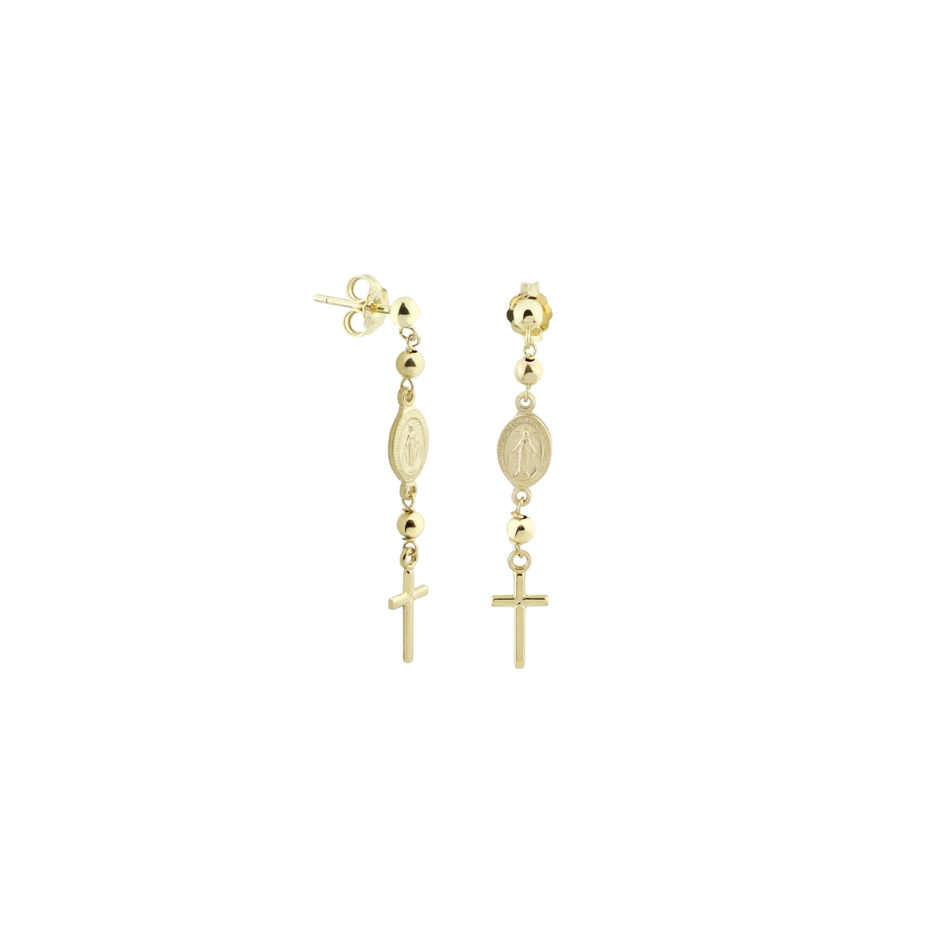 Mary’s Divine Gold Dangling Earrings