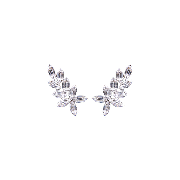 Marquise Baguettes Diamond Crawler Earrings
