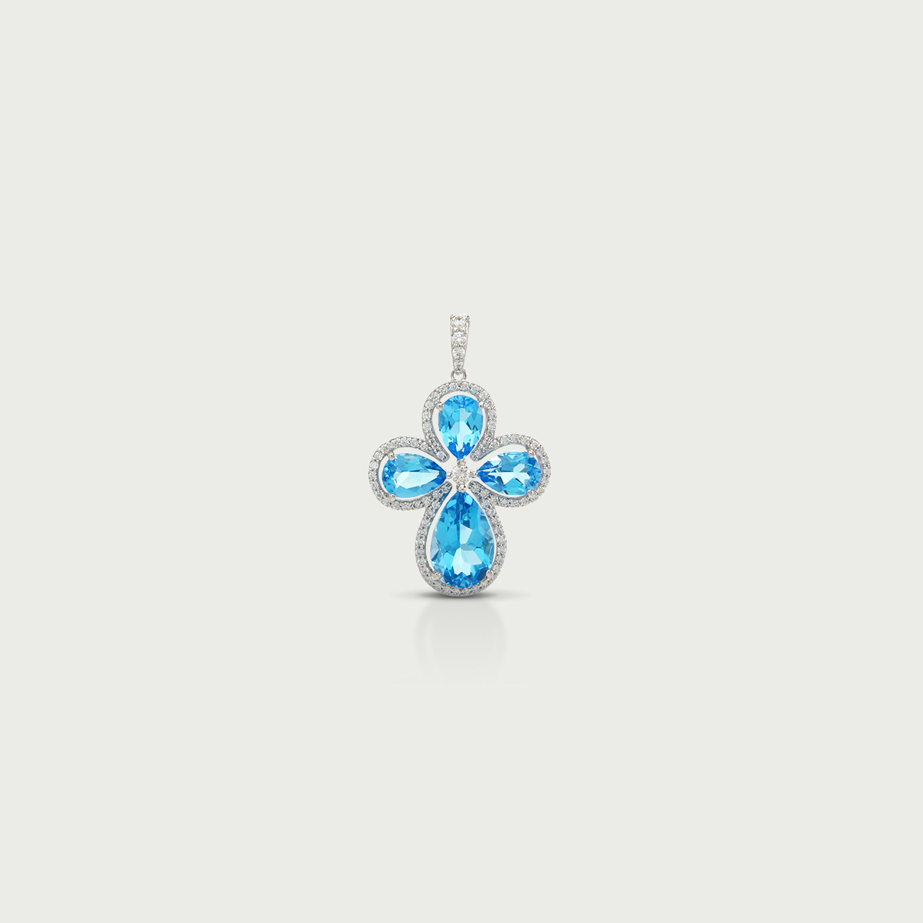 Calm Spirit Cross Gemstone Pendant