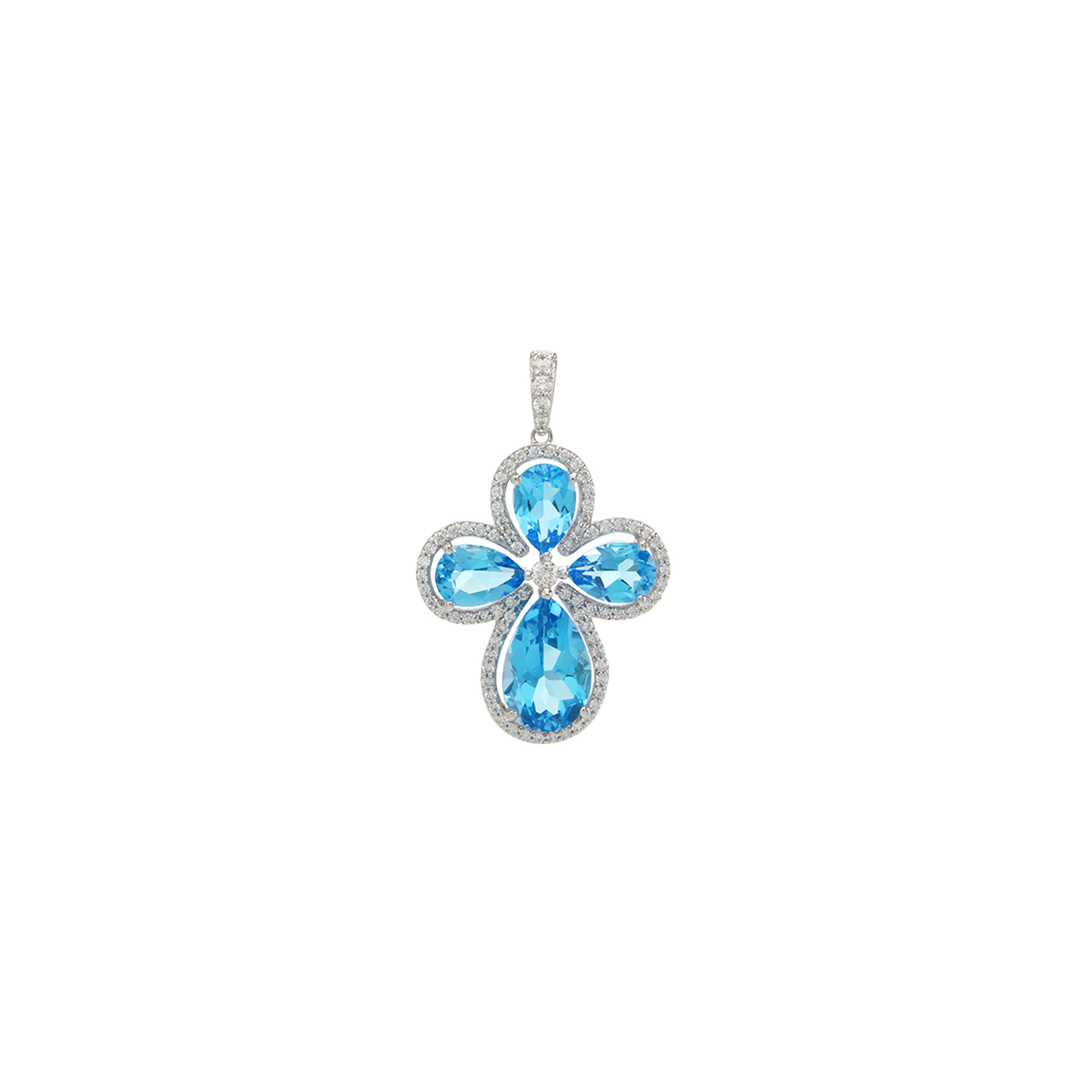 Calm Spirit Cross Gemstone Pendant