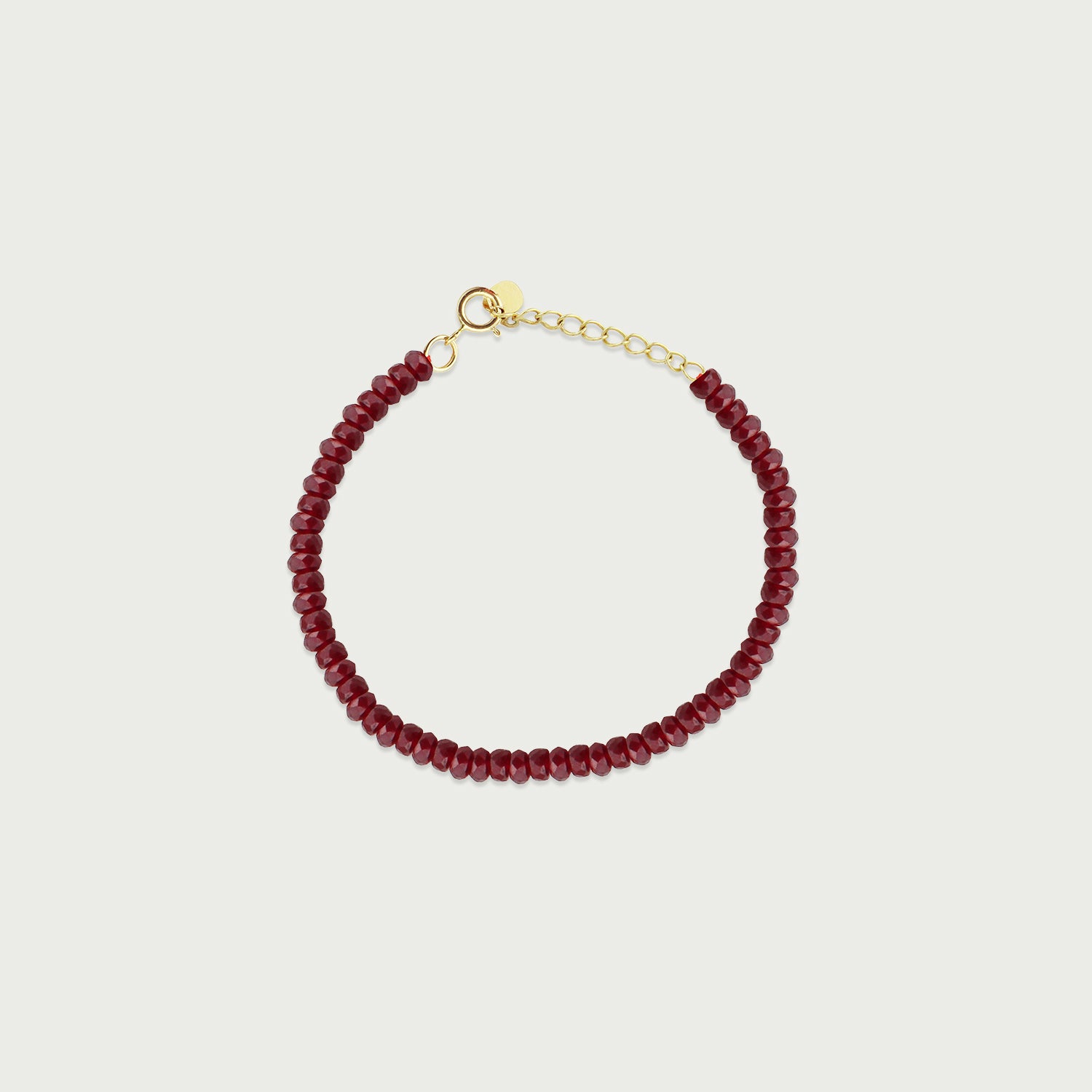 Twilight Ruby Glow Beaded Bracelet