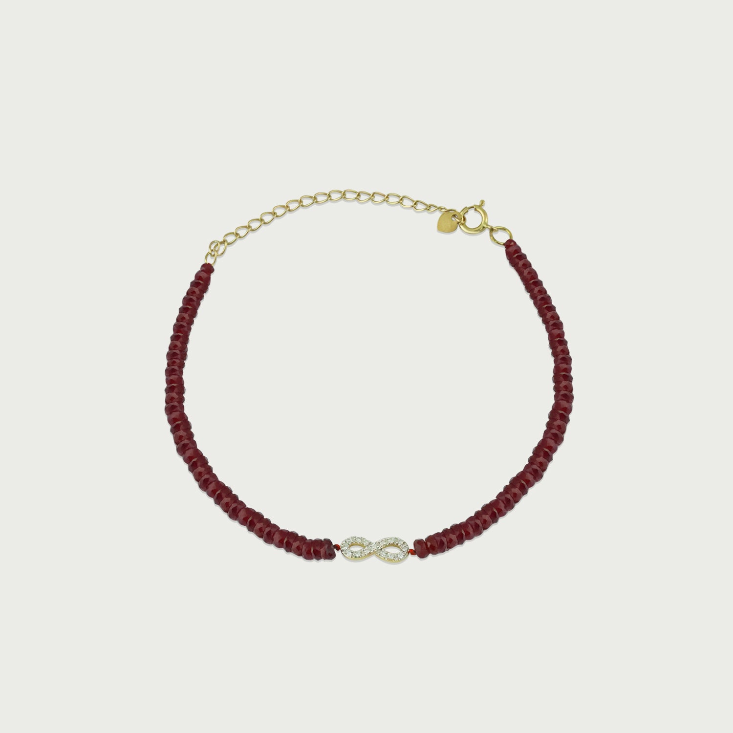 Infinite Grace Ruby Beaded Bracelet