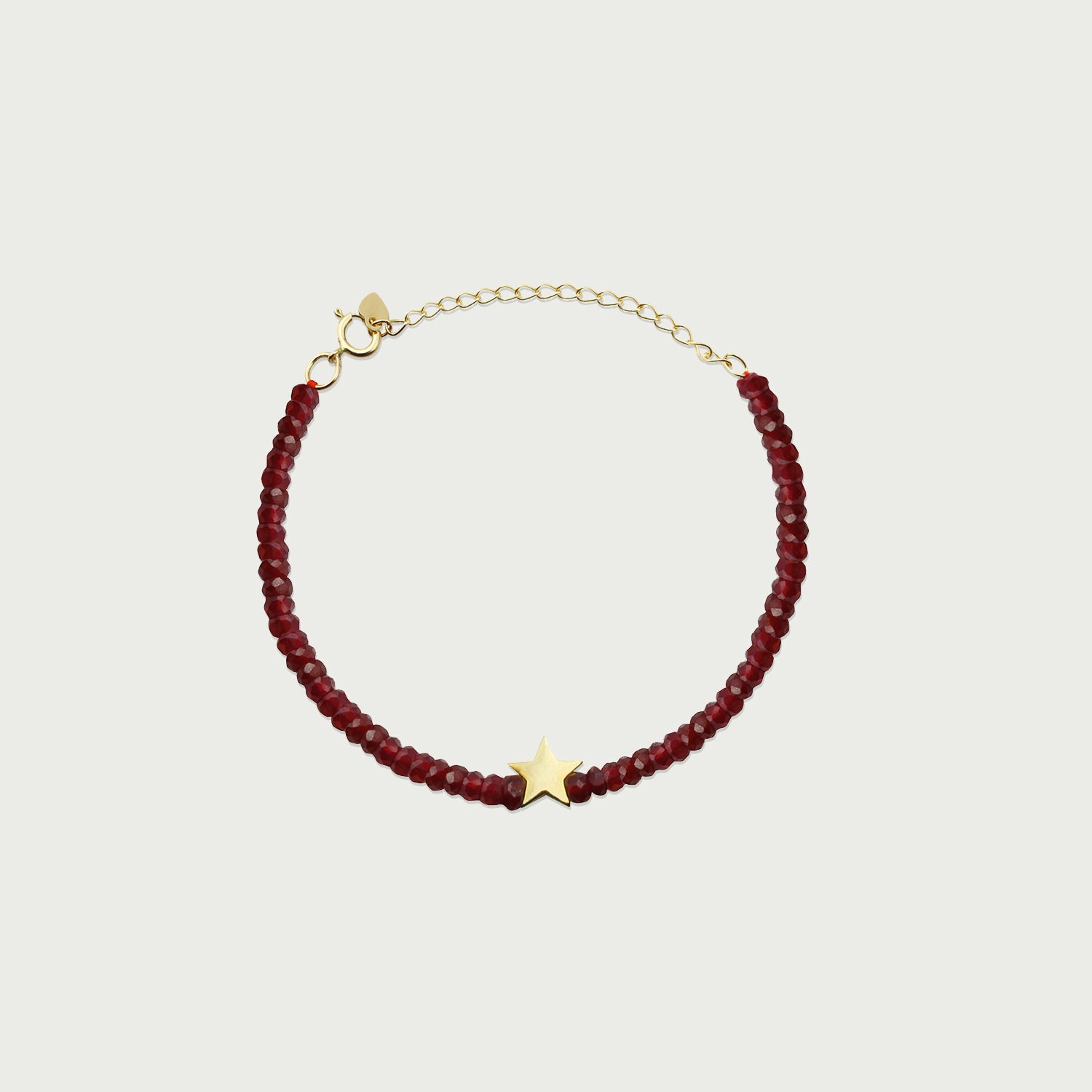 Stellar Ruby Beaded Bracelet