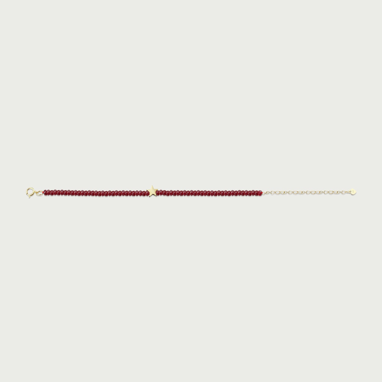 Stellar Ruby Beaded Bracelet