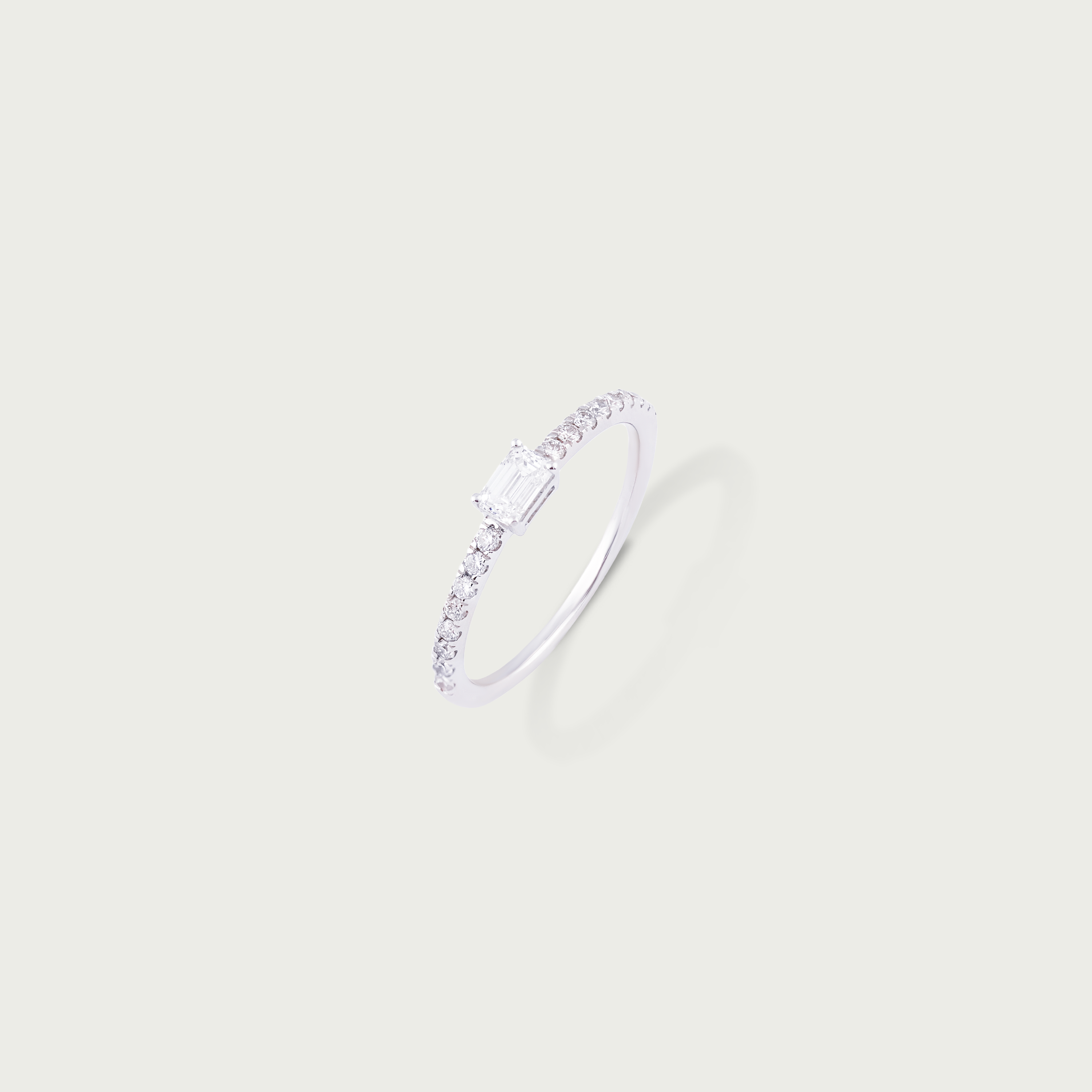 Focal Point Half Eternity Ring