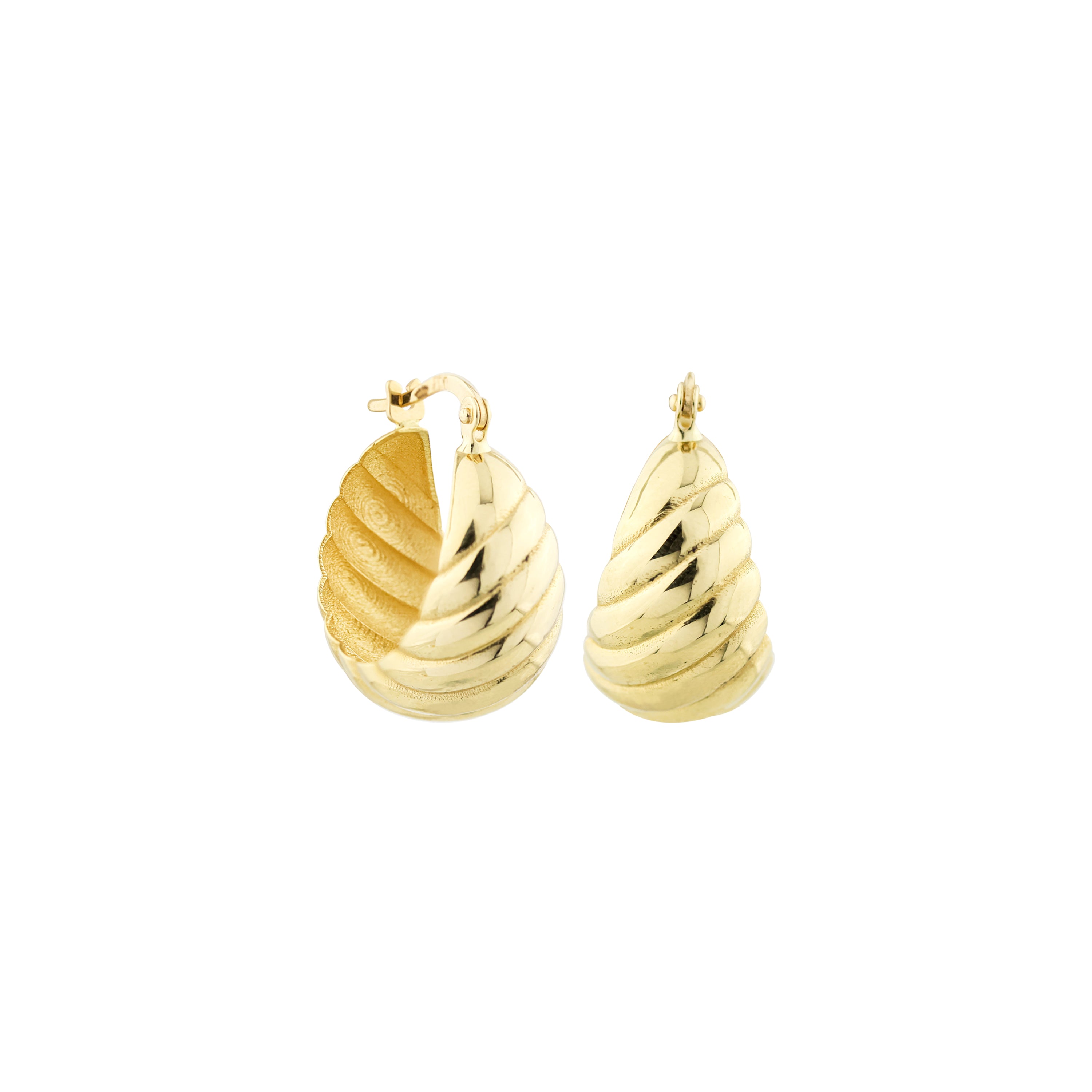 Never Be Late Gold Hoop Earrings