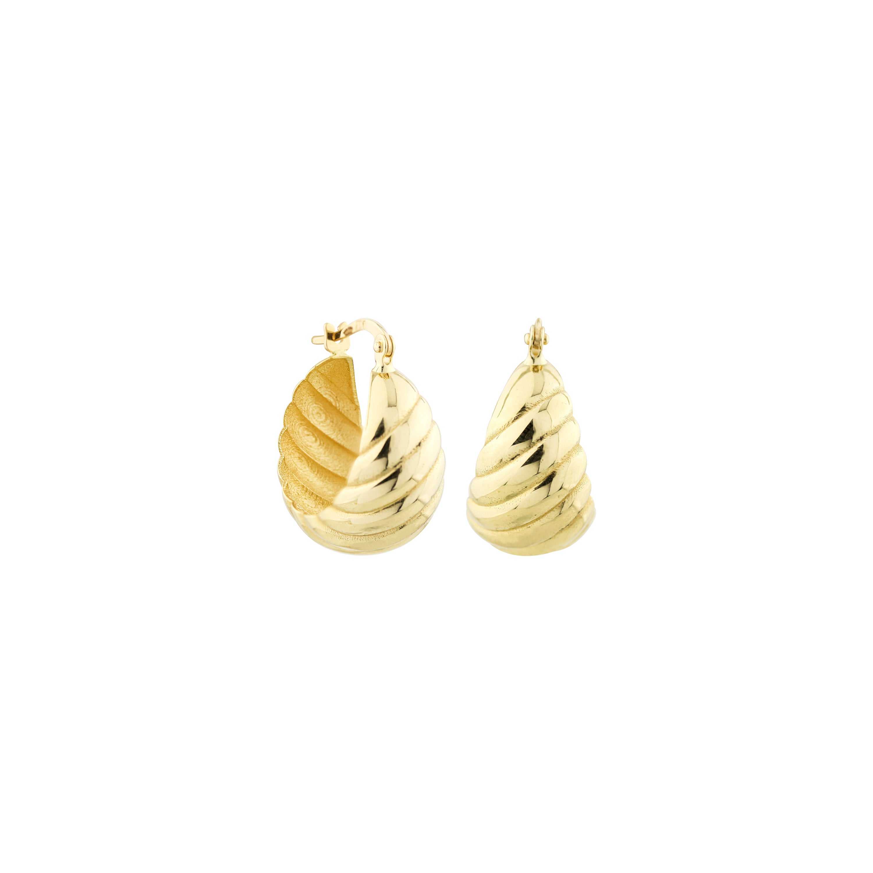 Never Be Late Gold Hoop Earrings