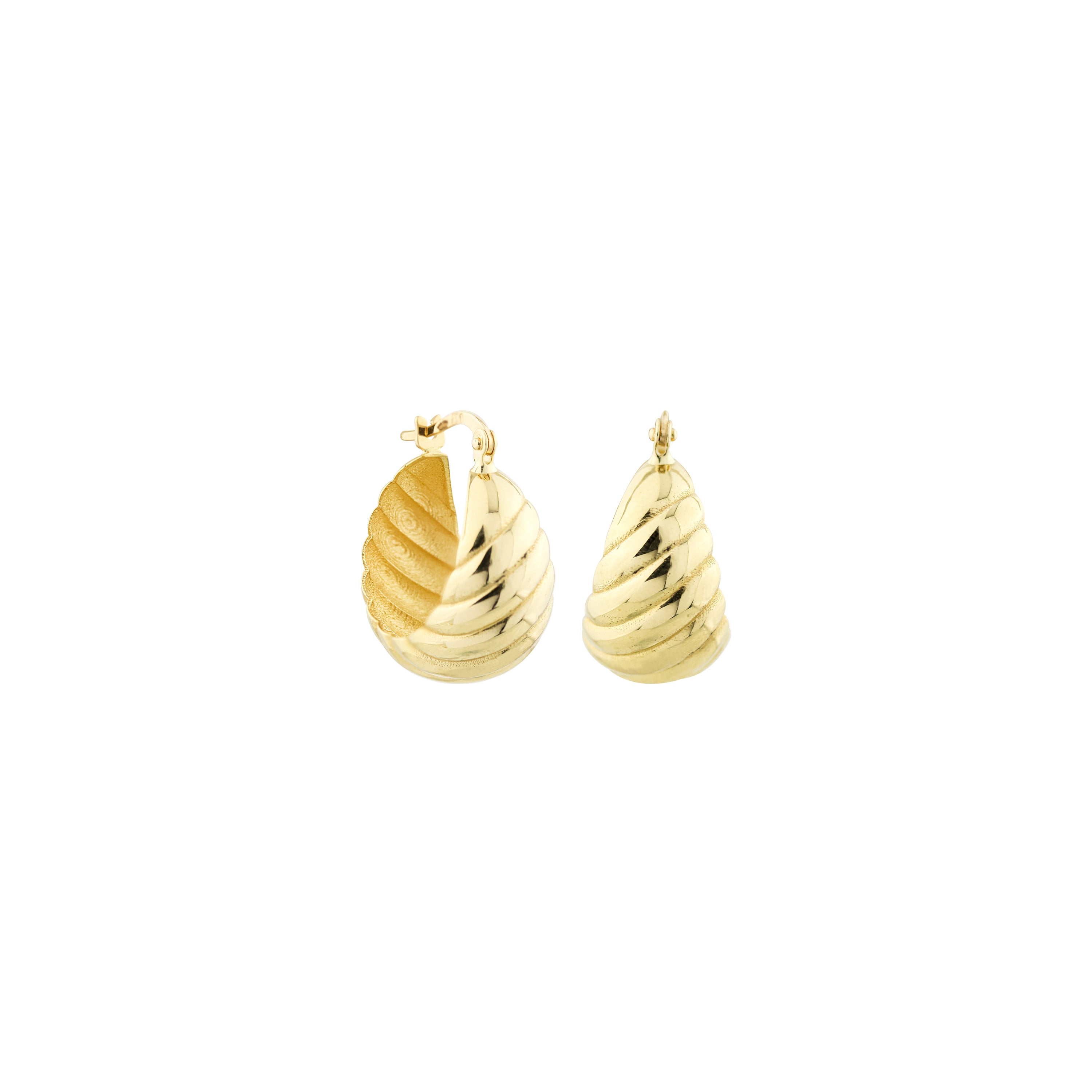 Never Be Late Gold Hoop Earrings