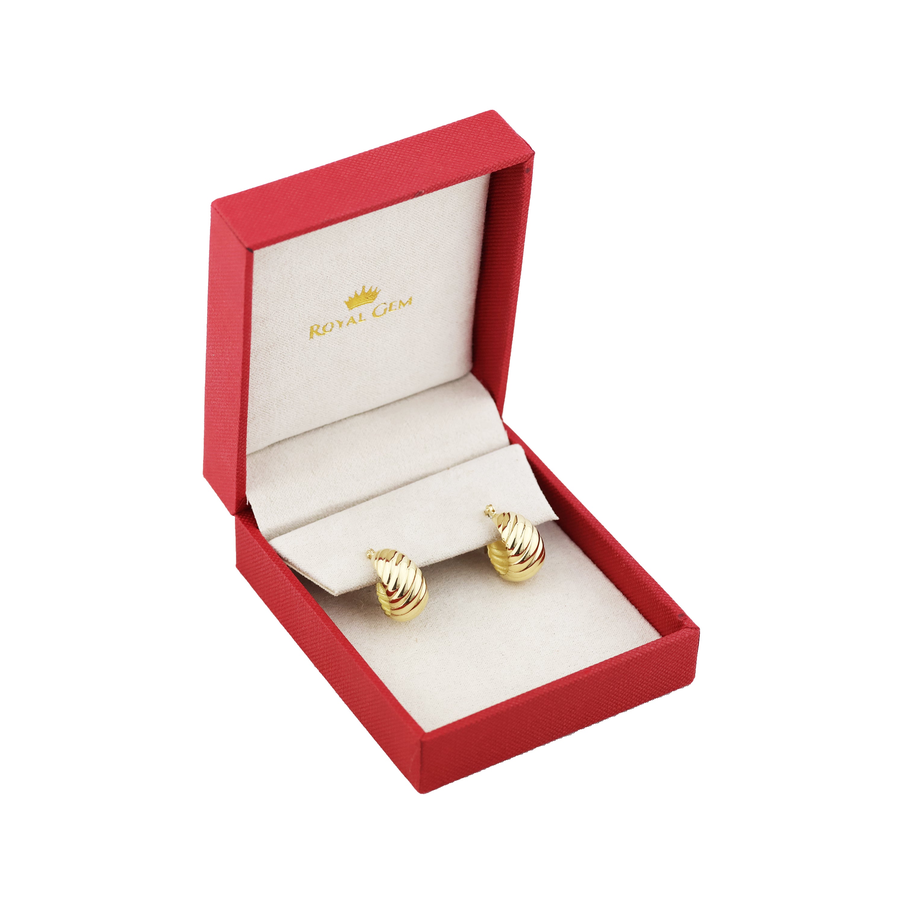 Never Be Late Gold Hoop Earrings