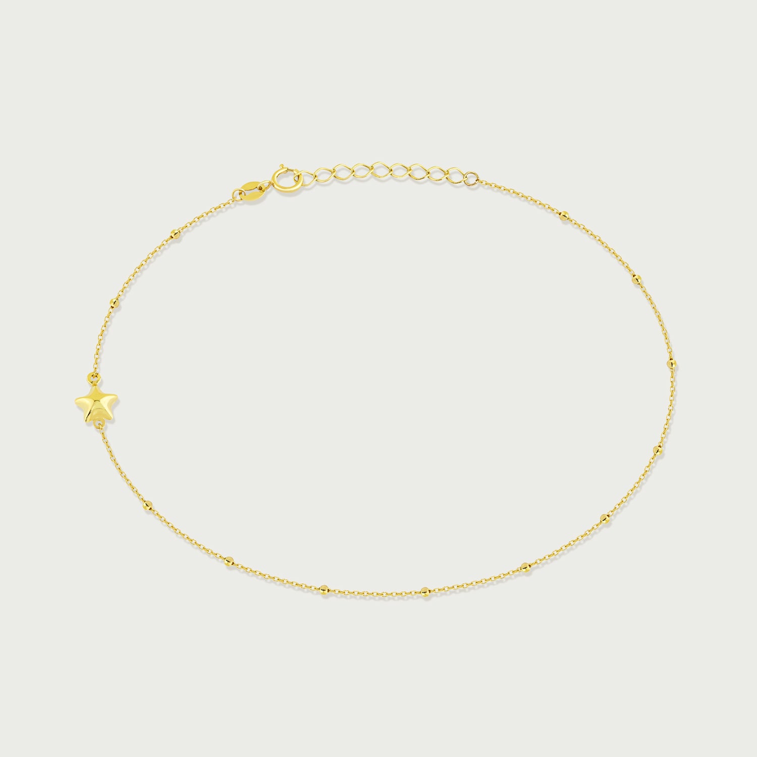 Sun, Surf, and Star Gold Anklet
