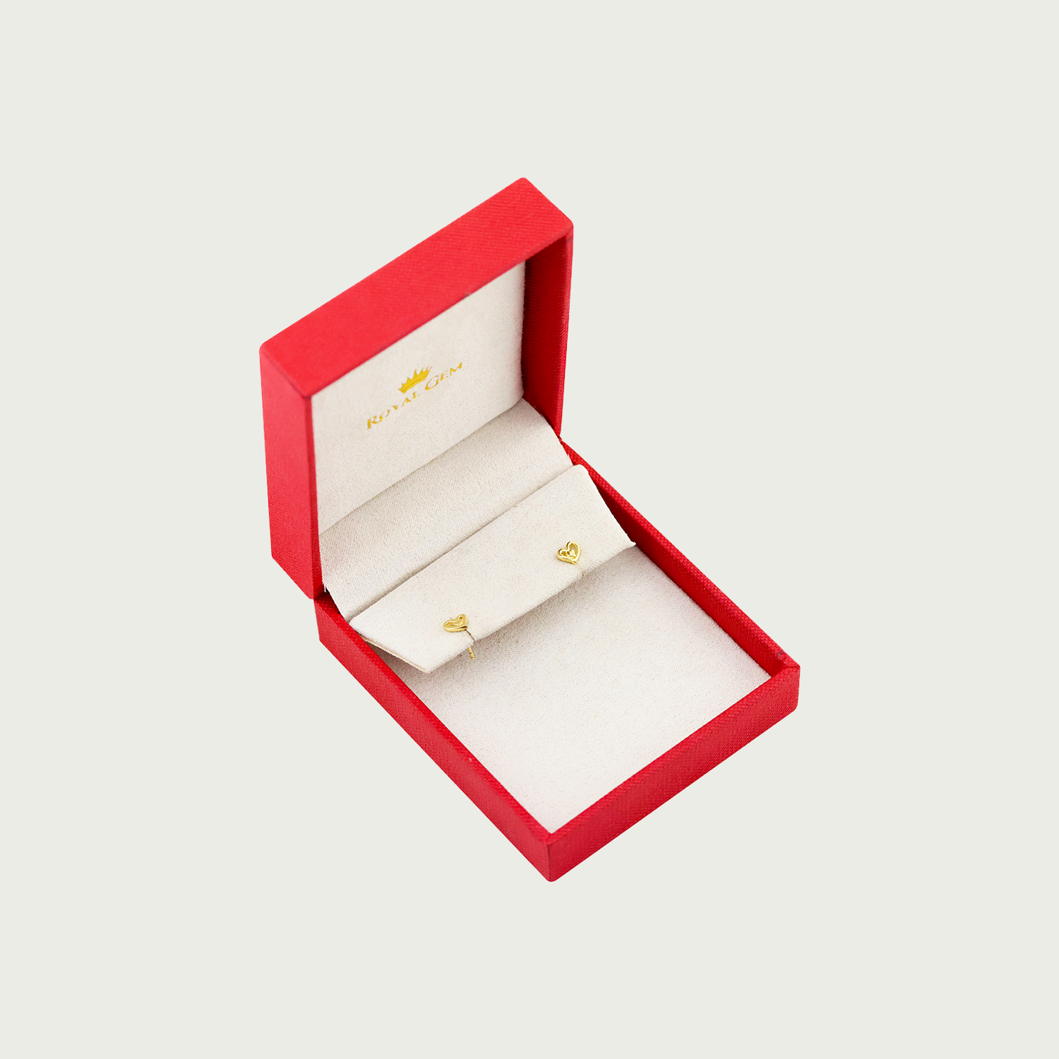 Clock-Out Chic Heart Gold Stud Earrings