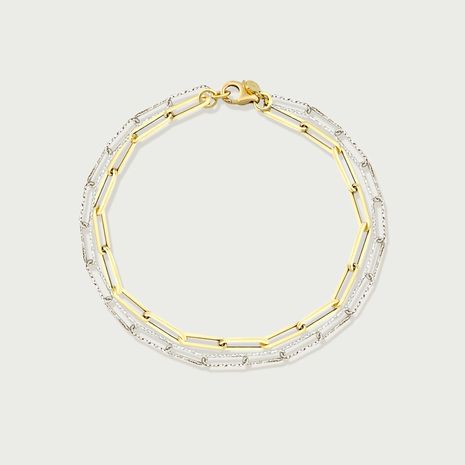 Two-Part Drama Gold Bracelet