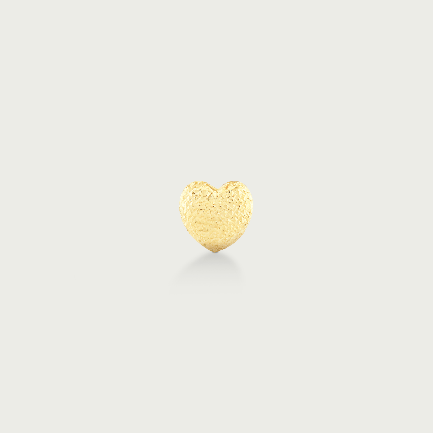 Heart Sparkle Gold Stud Earrings