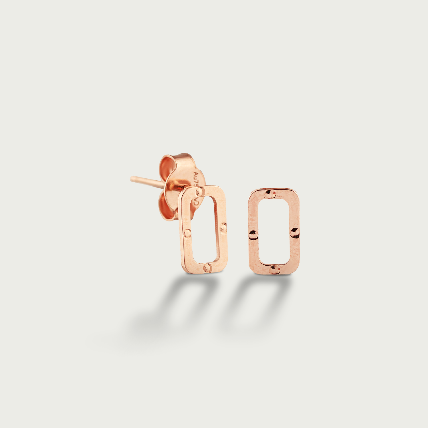 Geometric Chic Gold Stud Earrings