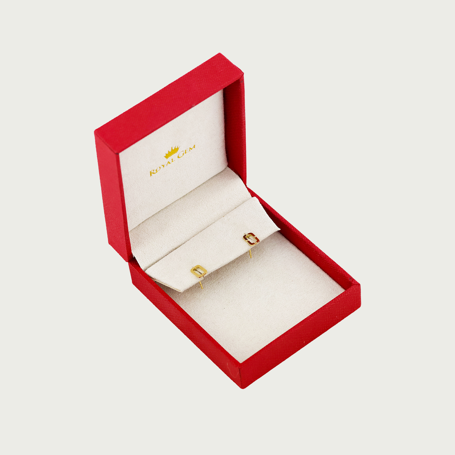 Geometric Chic Gold Stud Earrings