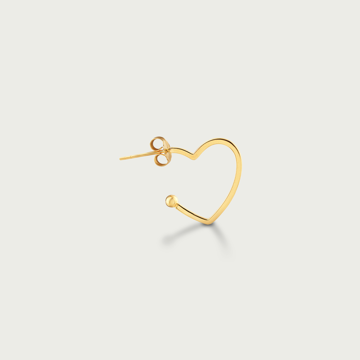 Love Arch Gold Hoop Earrings