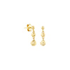 Linked Golden Orbs Dangling Earrings