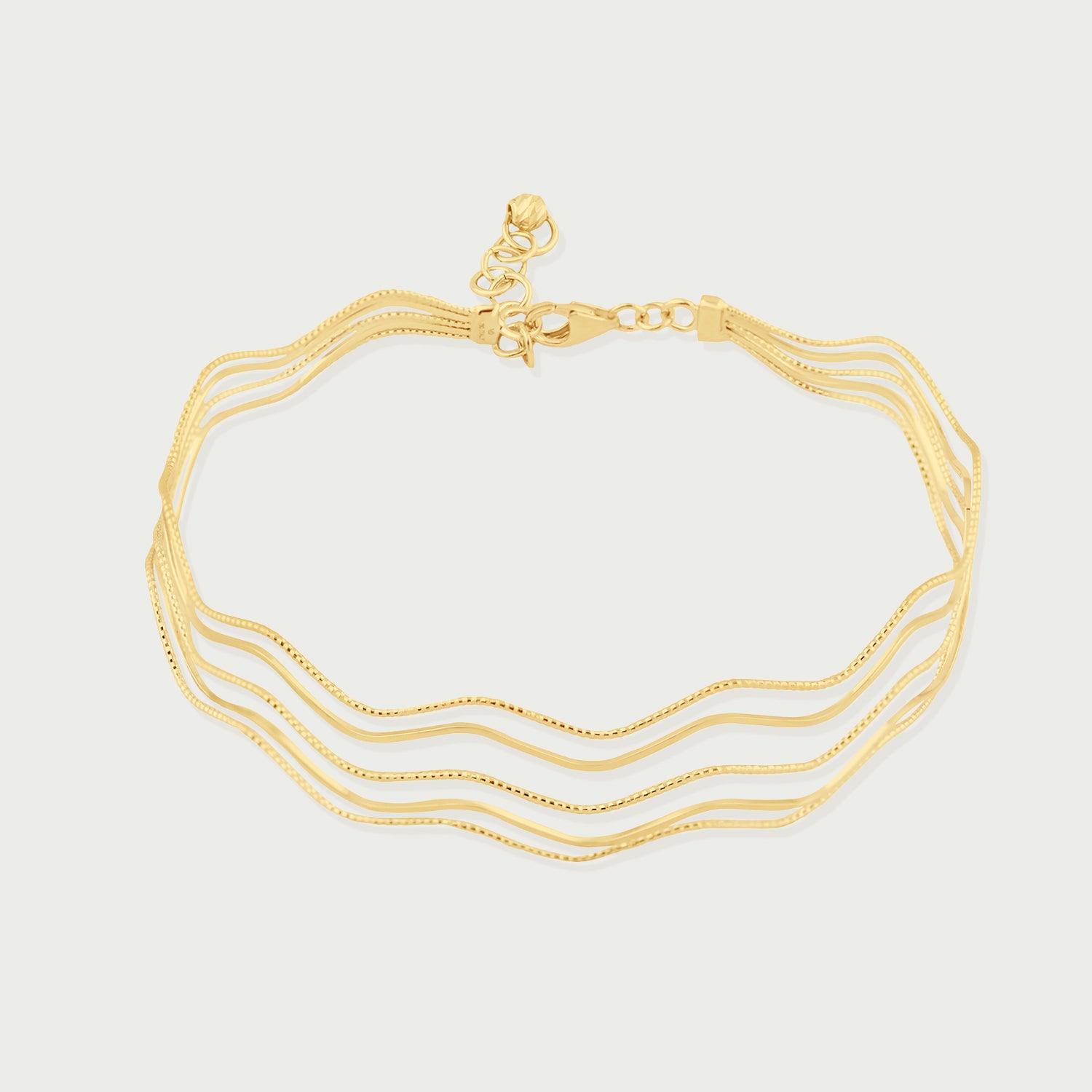Rippling Grace Gold Bangle