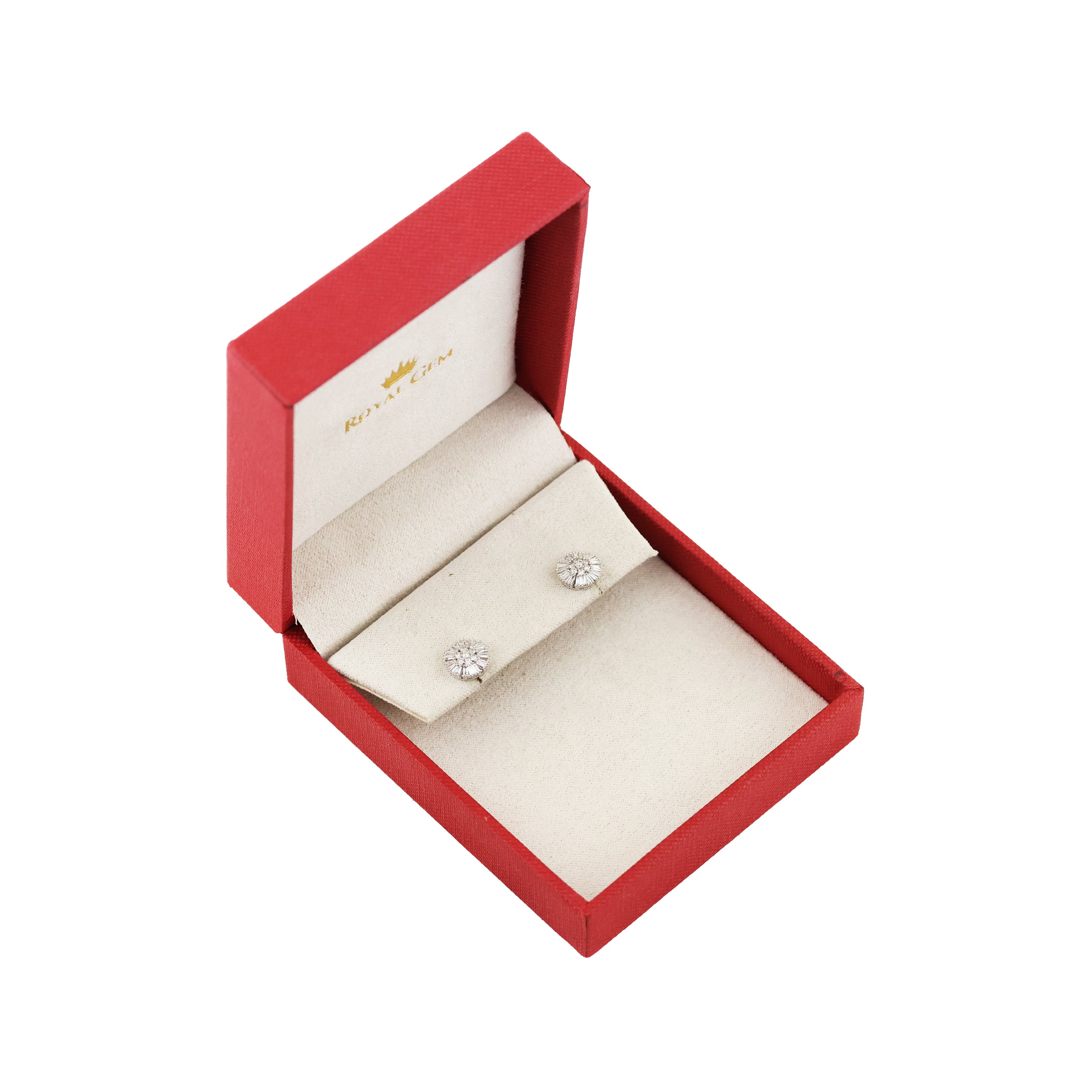 Floral Gleam Diamond Stud Earrings