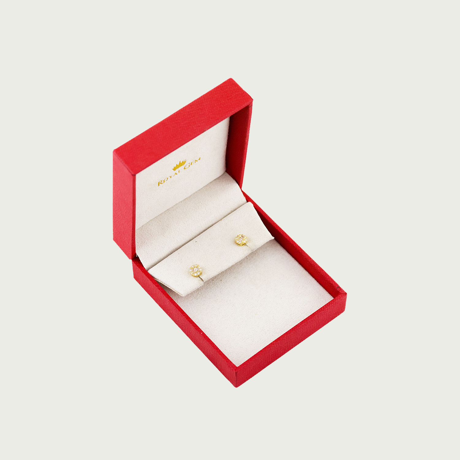 Circle Weave Glamour Diamond Stud Earrings