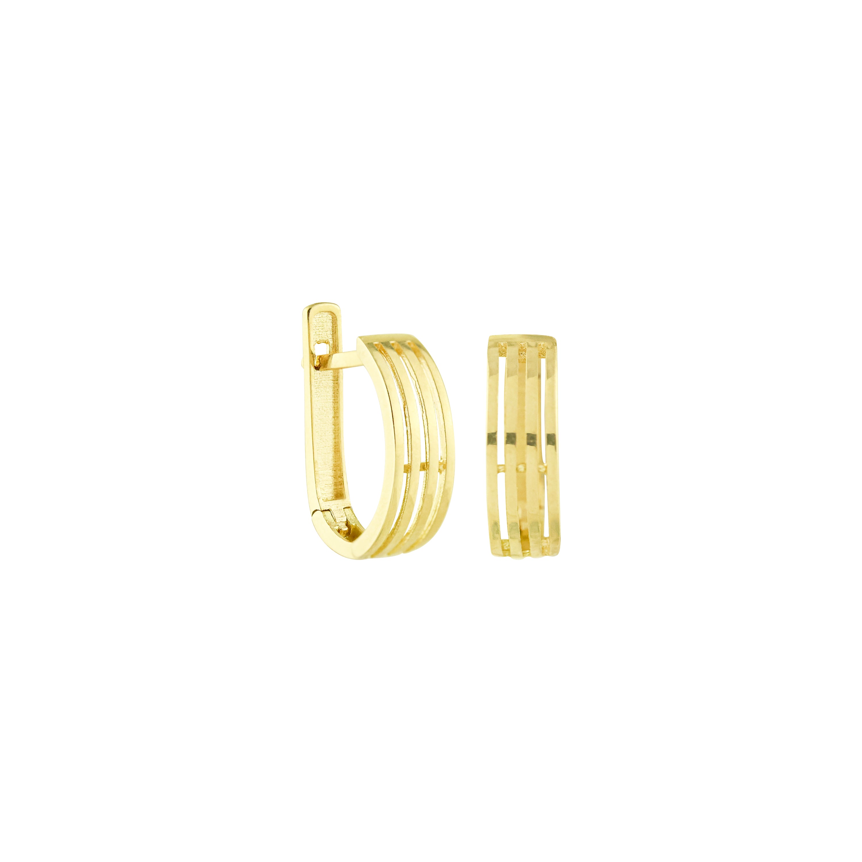 Hug Barrel Gold Creolla Earrings