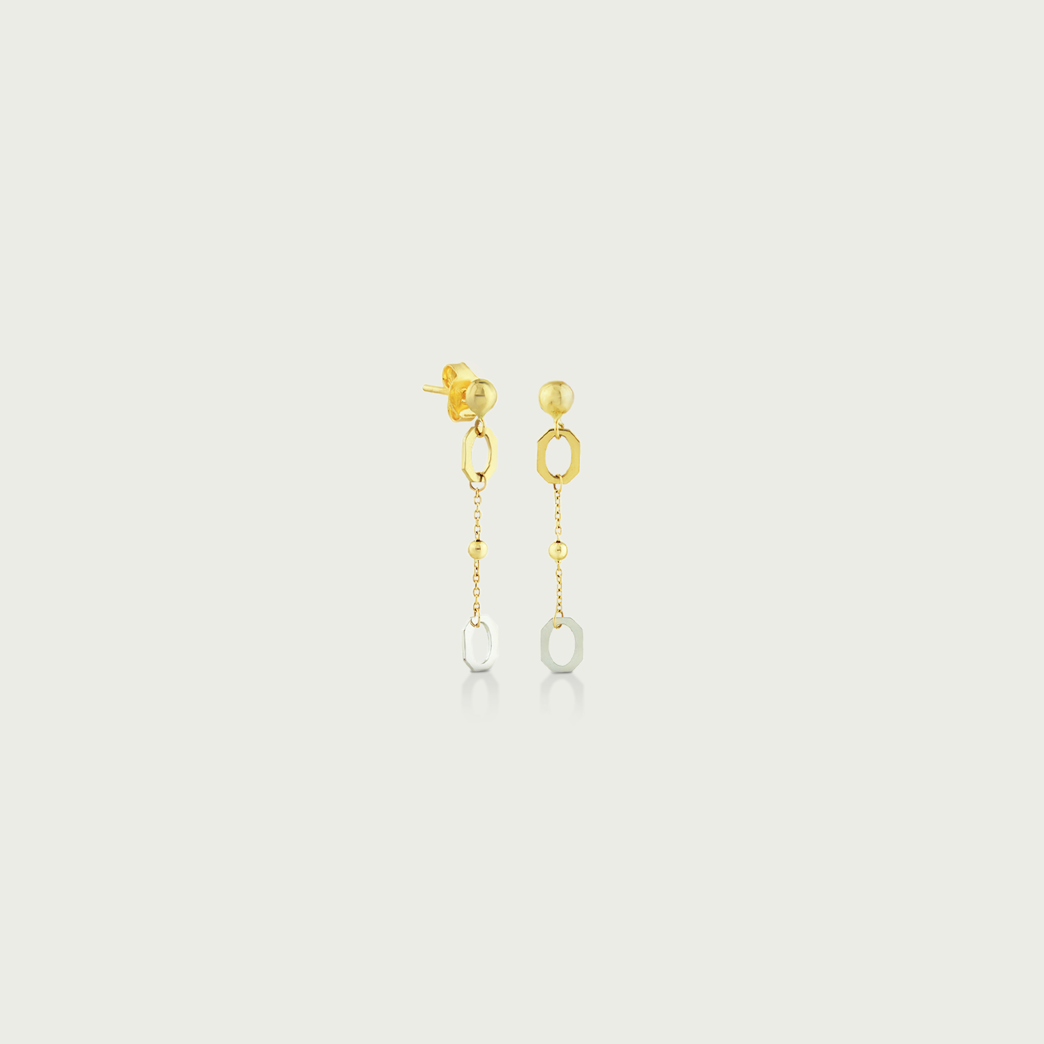Geometric Chic Gold Dangling Earrings