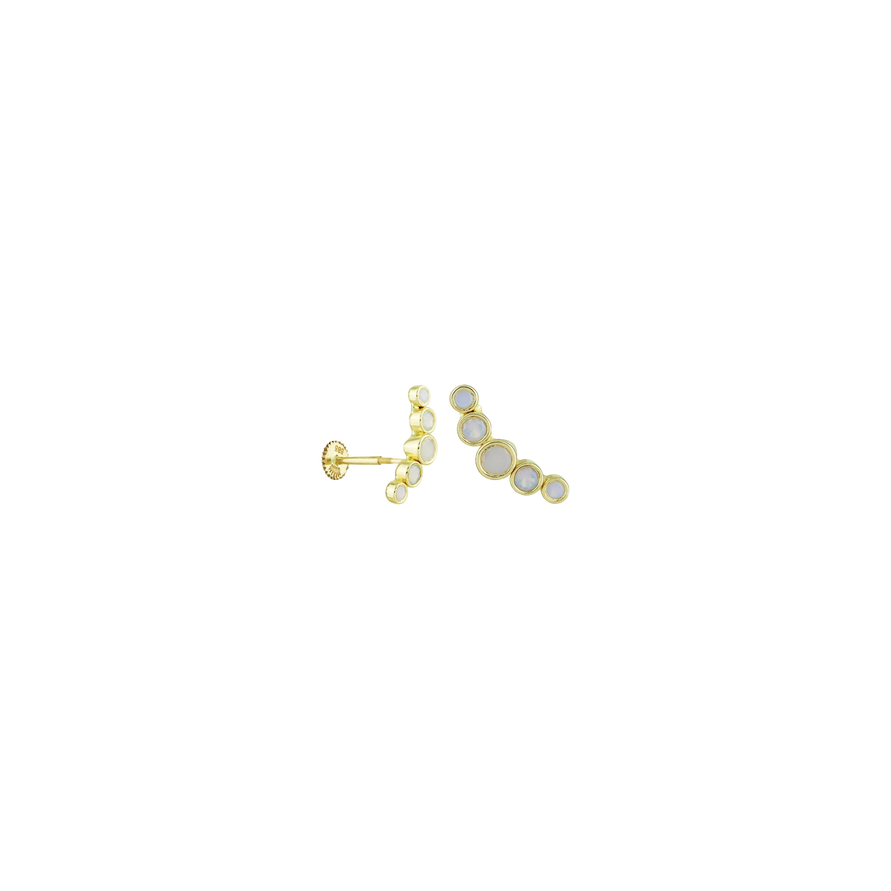 Bubble Crawler Gold Earrings