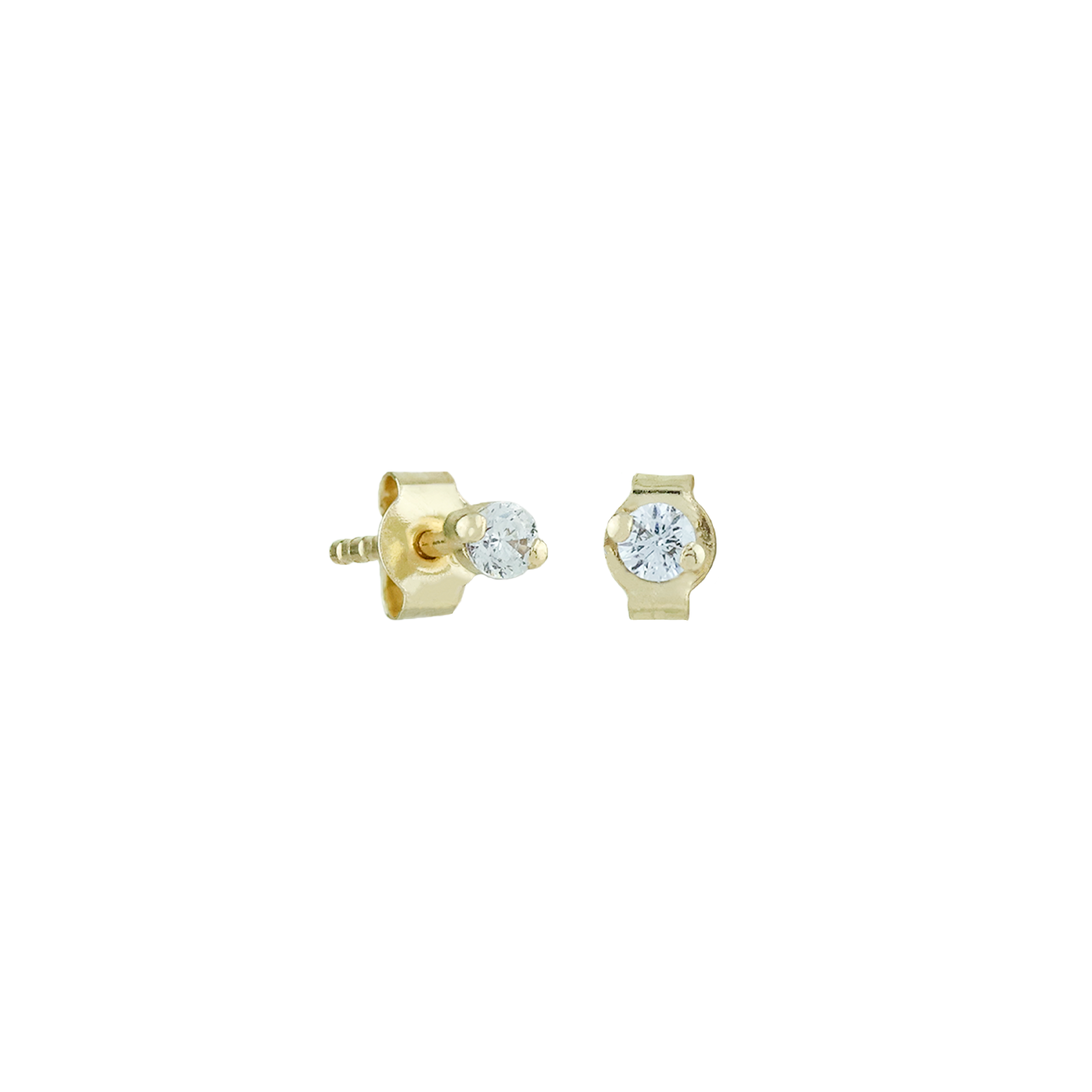 Mini Spark Oval Gold Stud Earrings