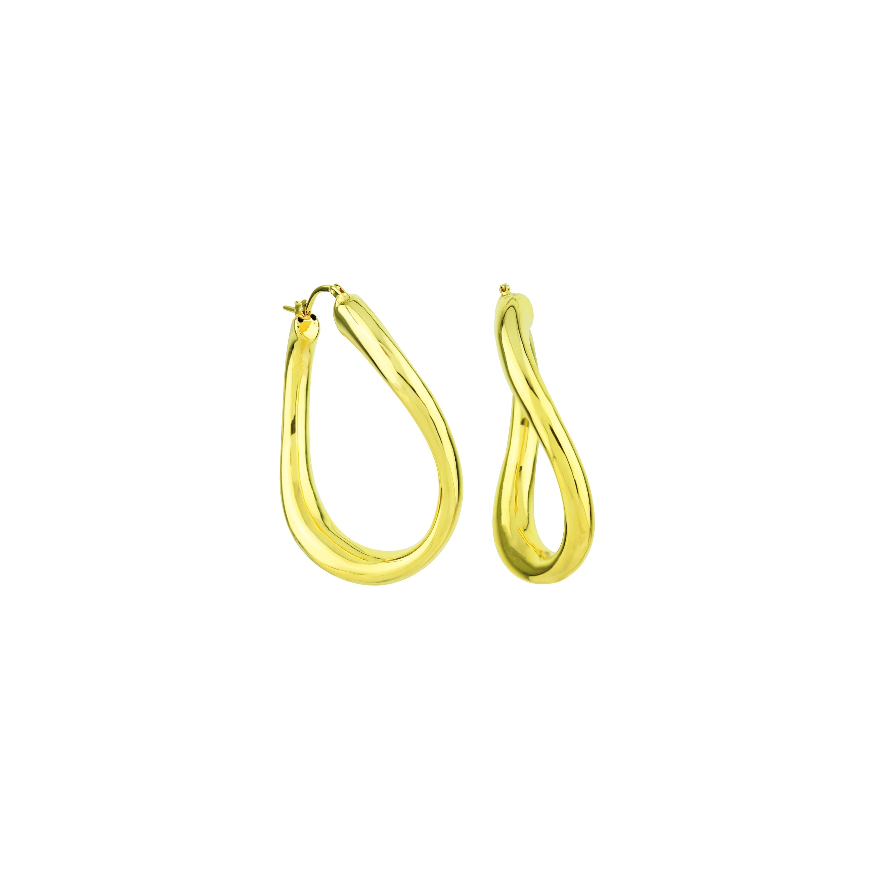 The Twist Edit Gold Hoop Earrings