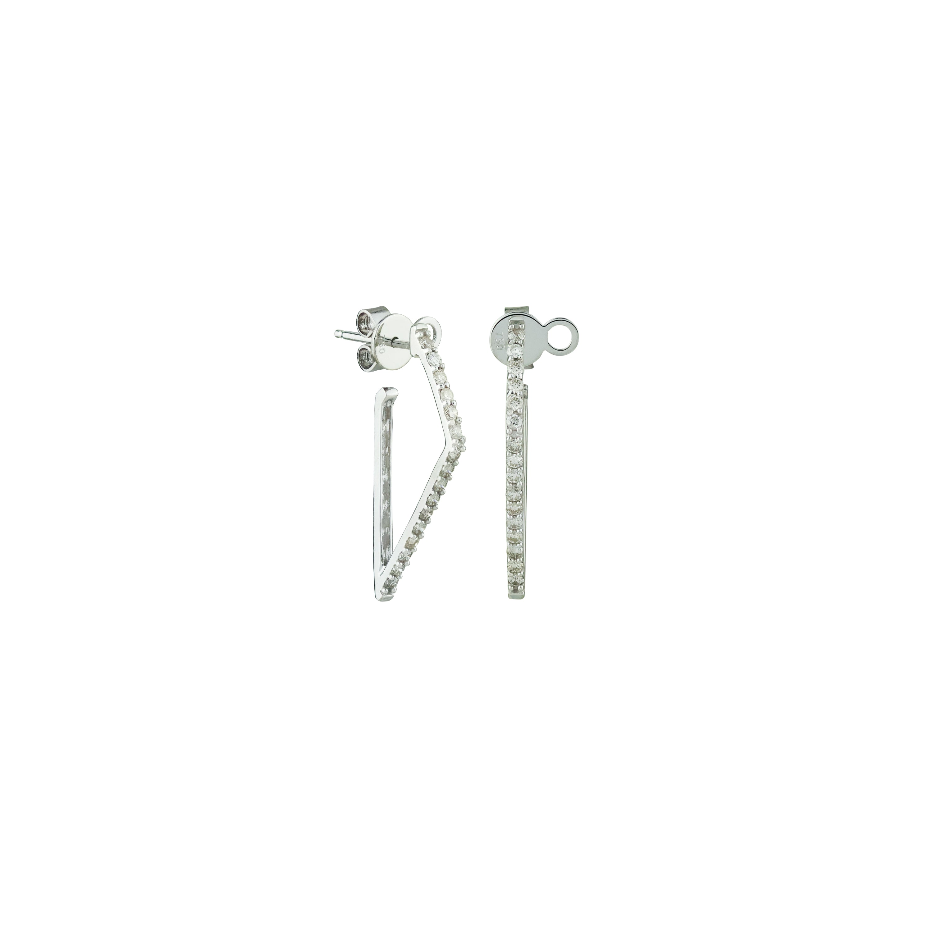 Hexa Dazzle Diamond Hoop Earrings