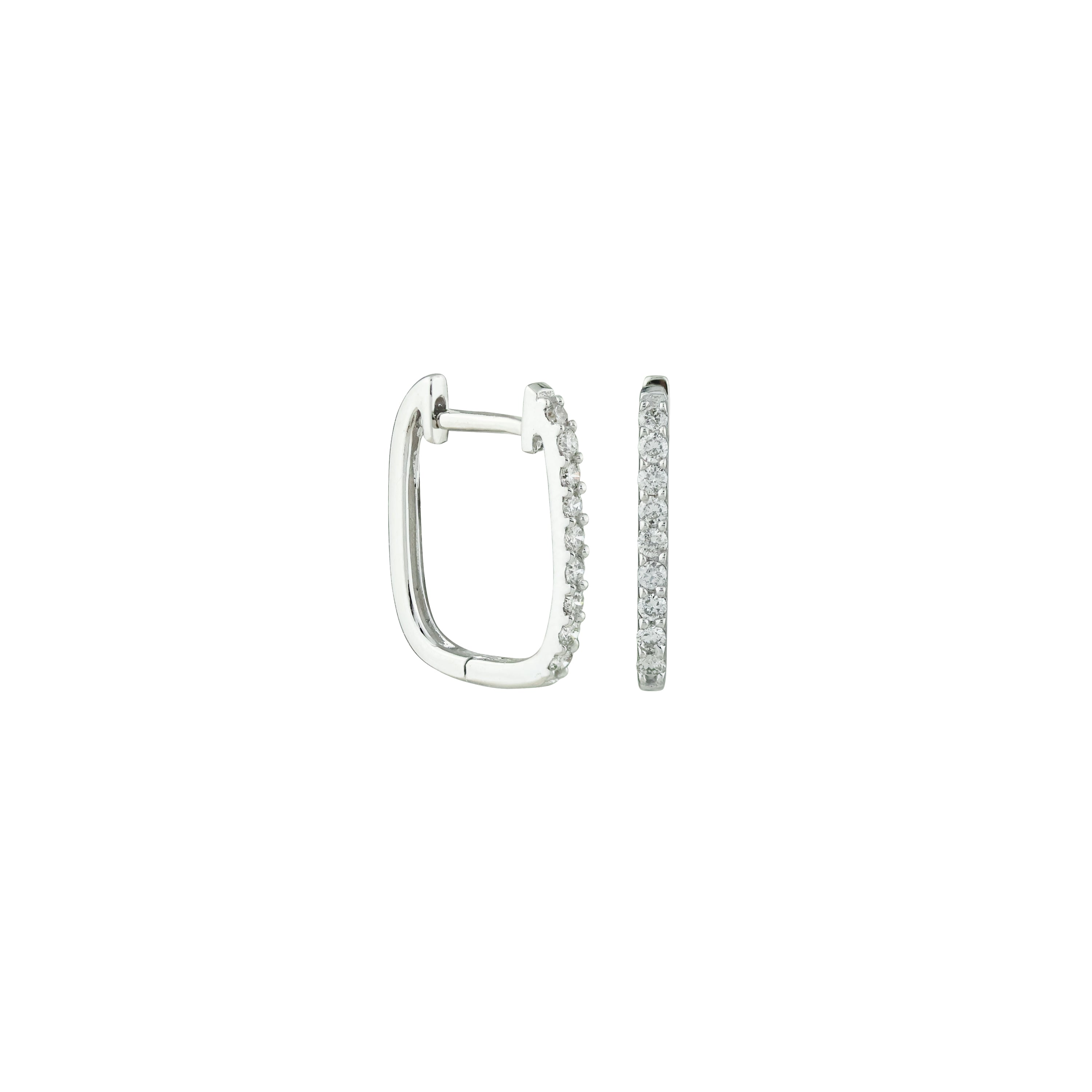 Luminous Rectangle Hoop Earrings