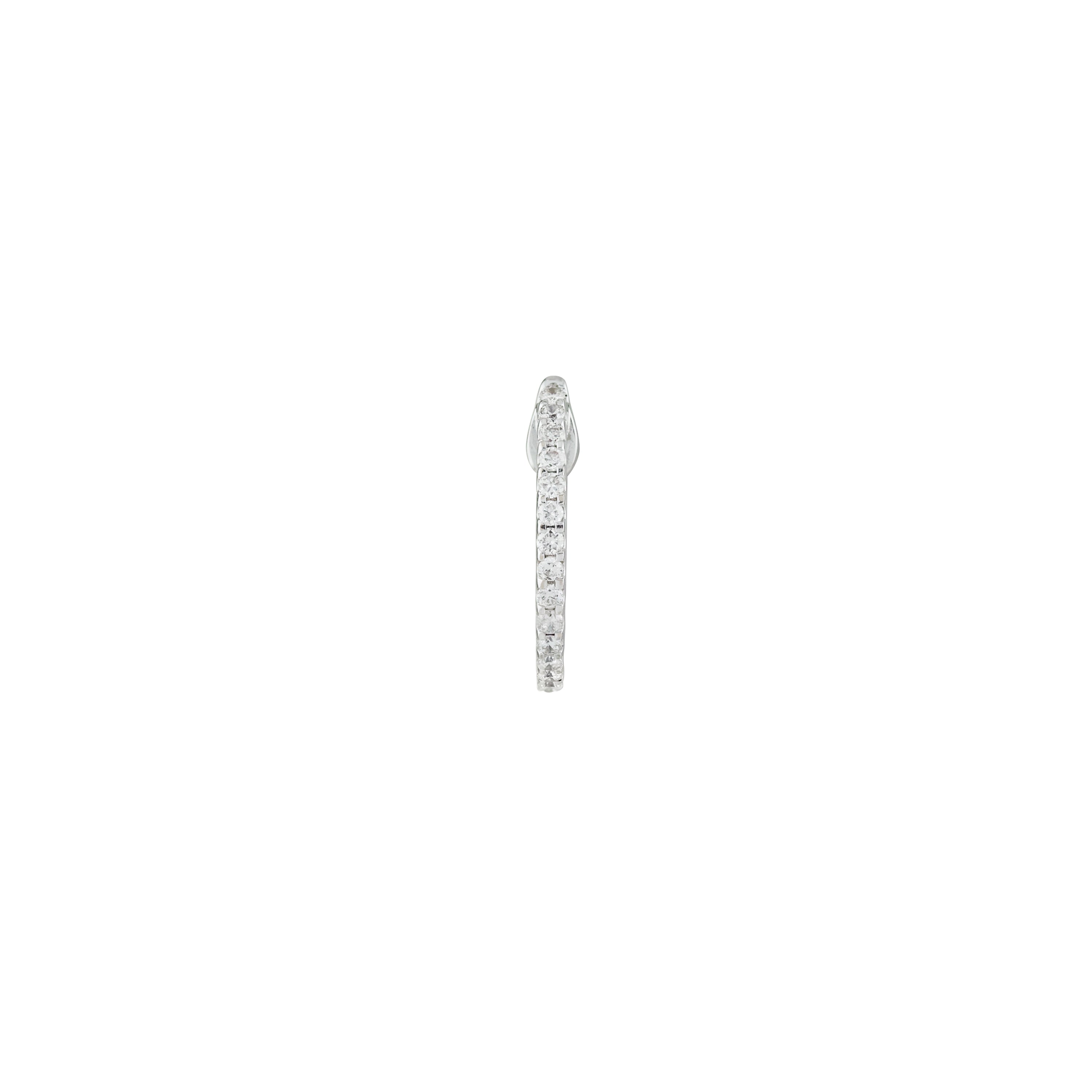 Sultry Cascade Sparkle Diamond Hoop Earrings