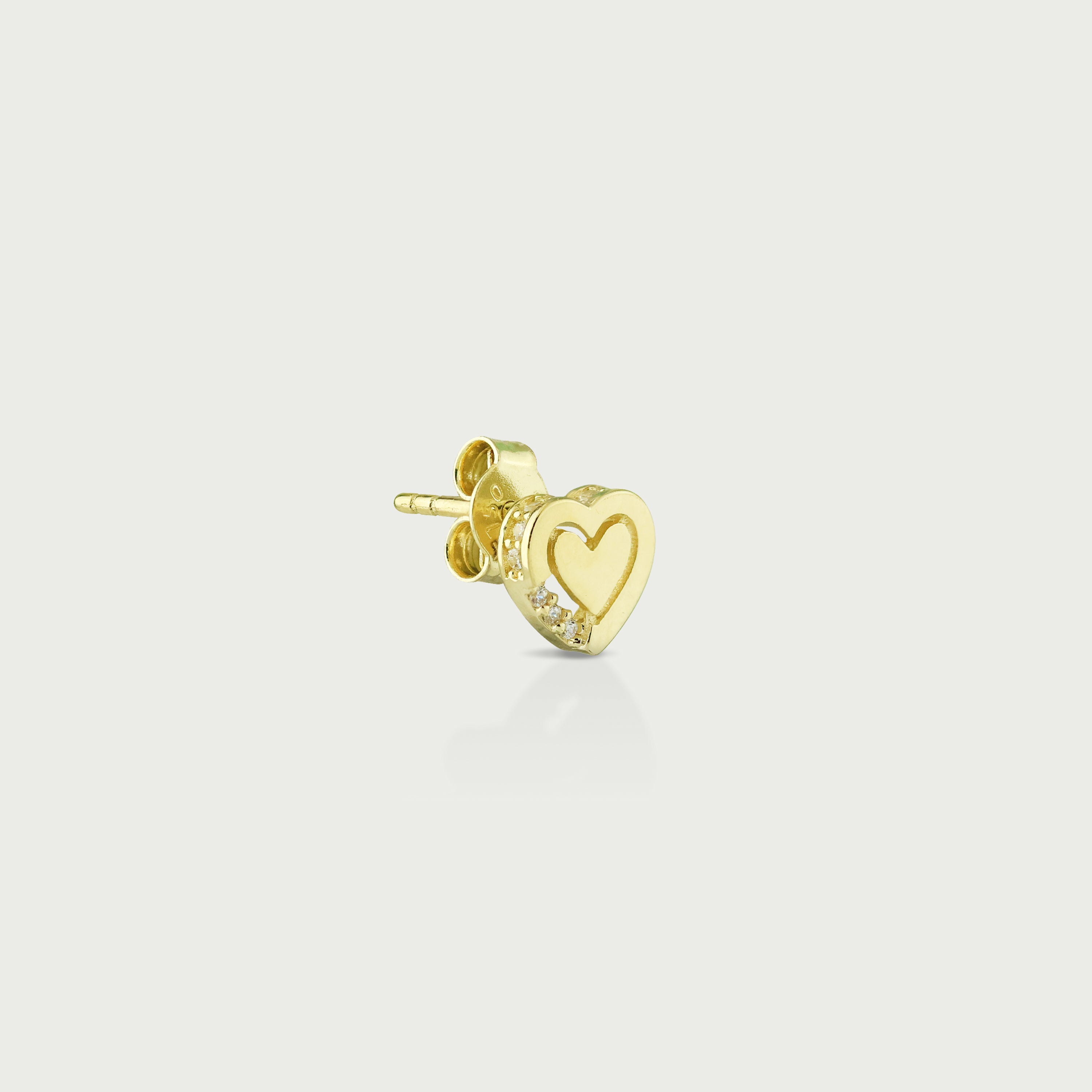Heartline Edit Gold Stud Earrings