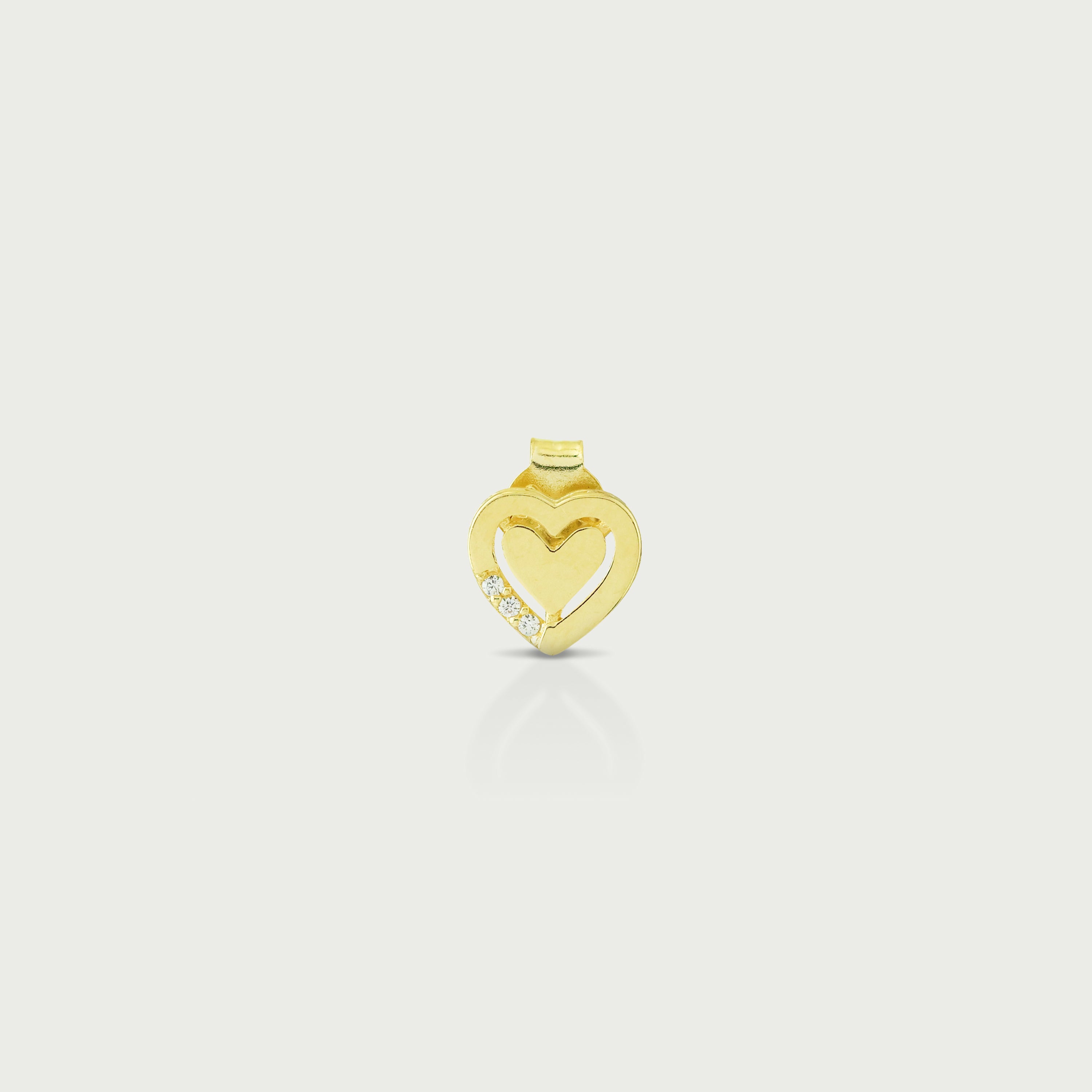Heartline Edit Gold Stud Earrings