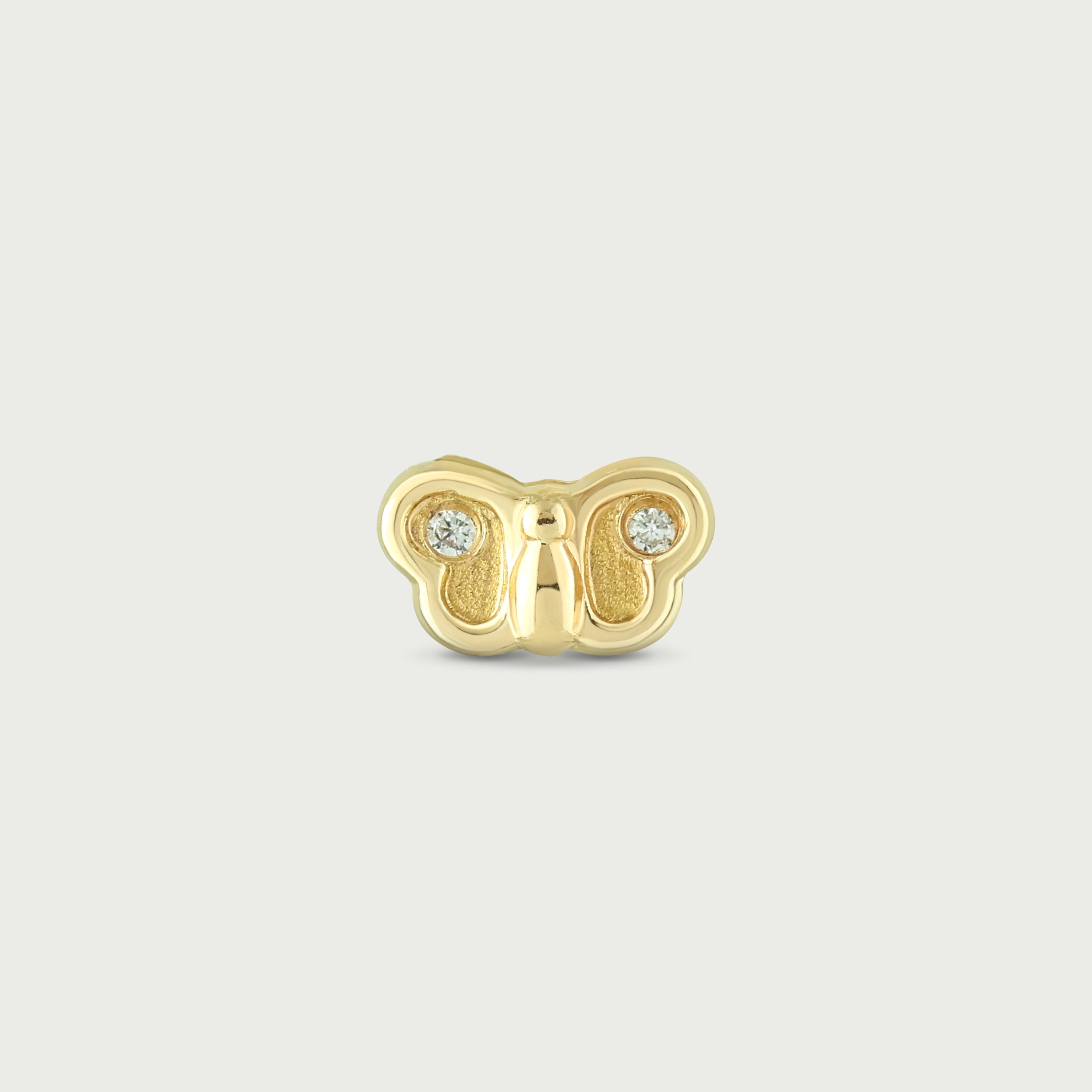 Twinkle Wing Butterfly Gold Screw Earrings