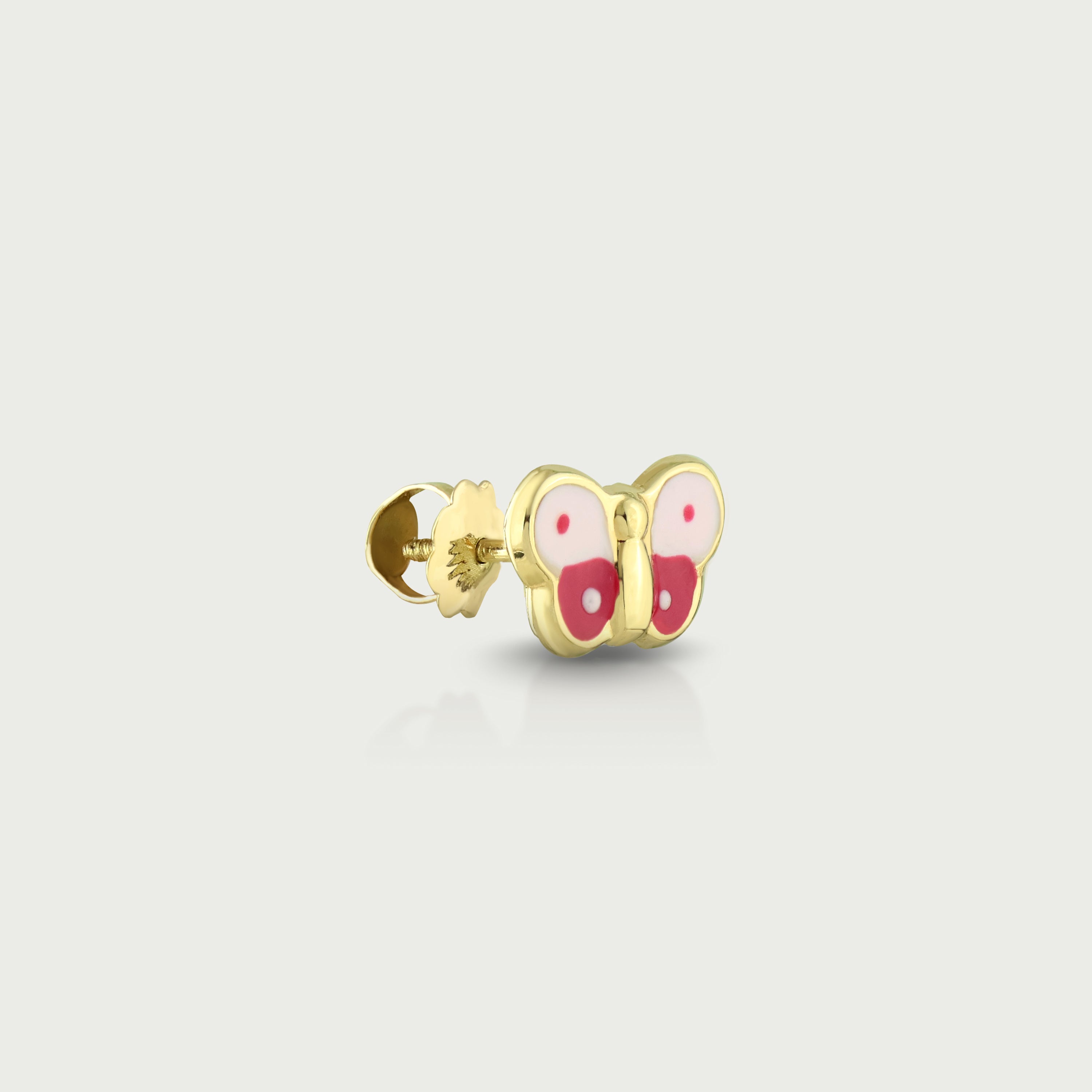 Blush & Berry Butterfly Gold Screw Earrings